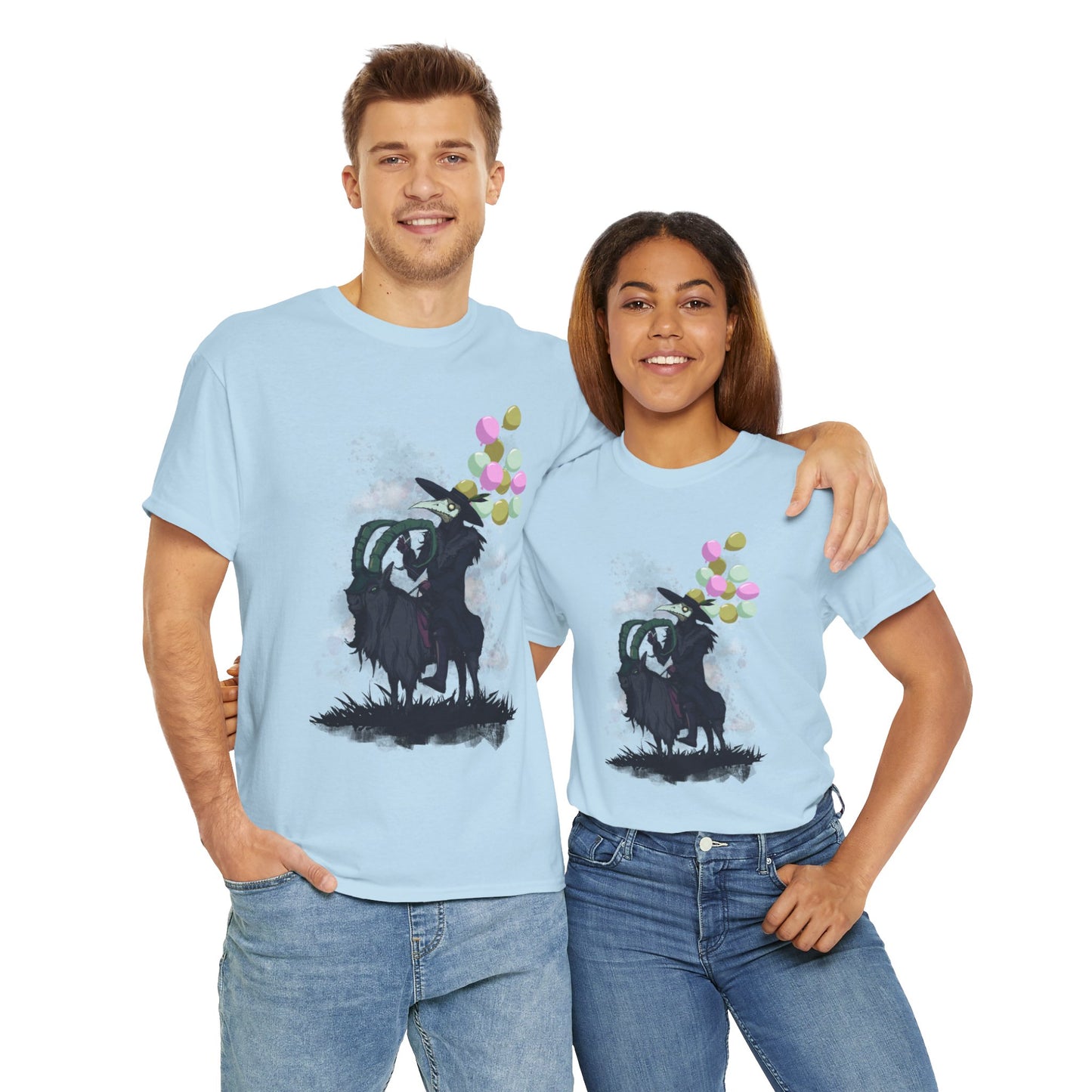 Plague Doctor Balloons Unisex Heavy Cotton Tee