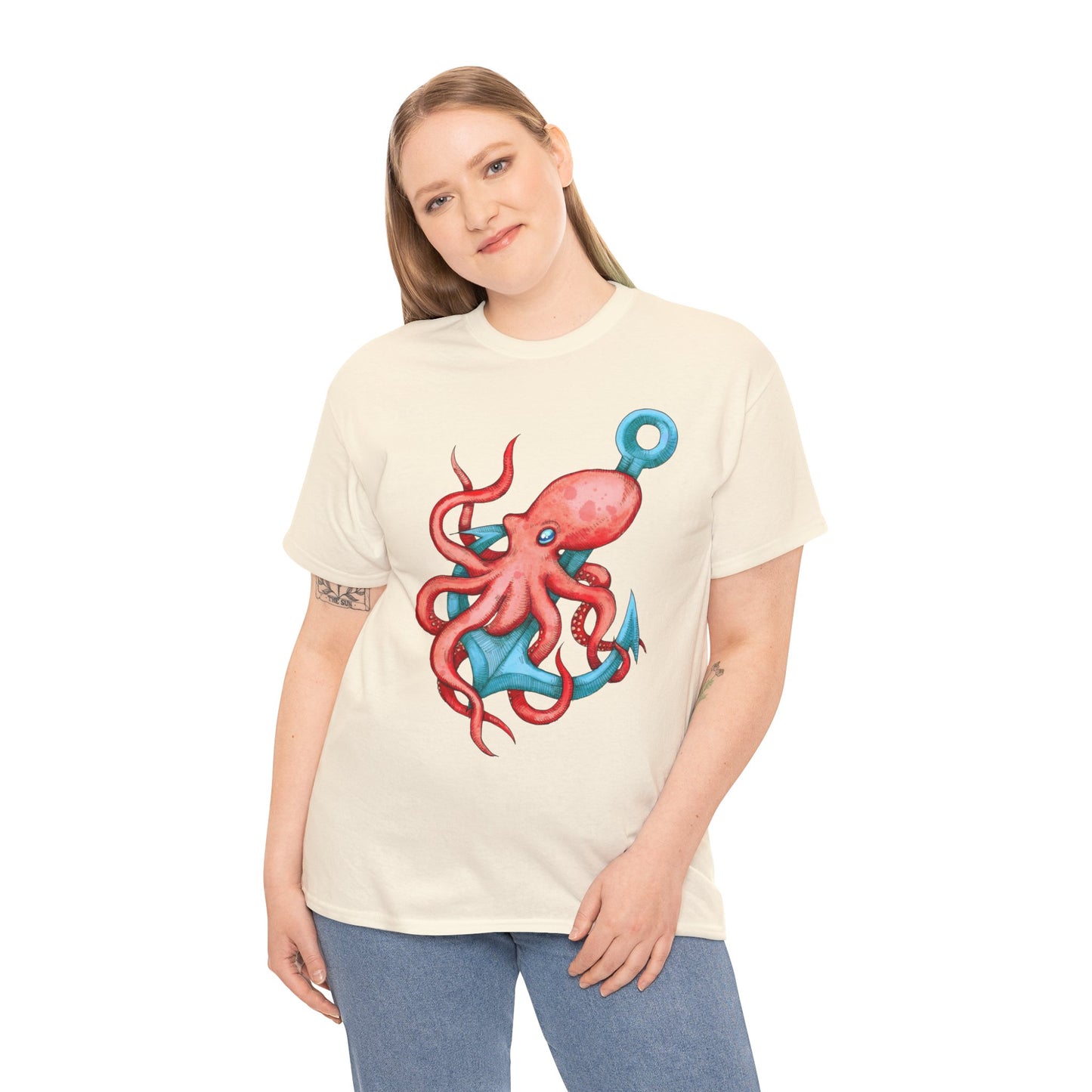 Octopus Anchor Unisex Heavy Cotton Tee