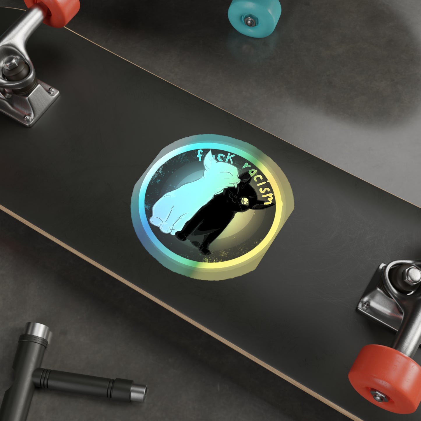 Fuck Racism Holographic Die-cut Stickers