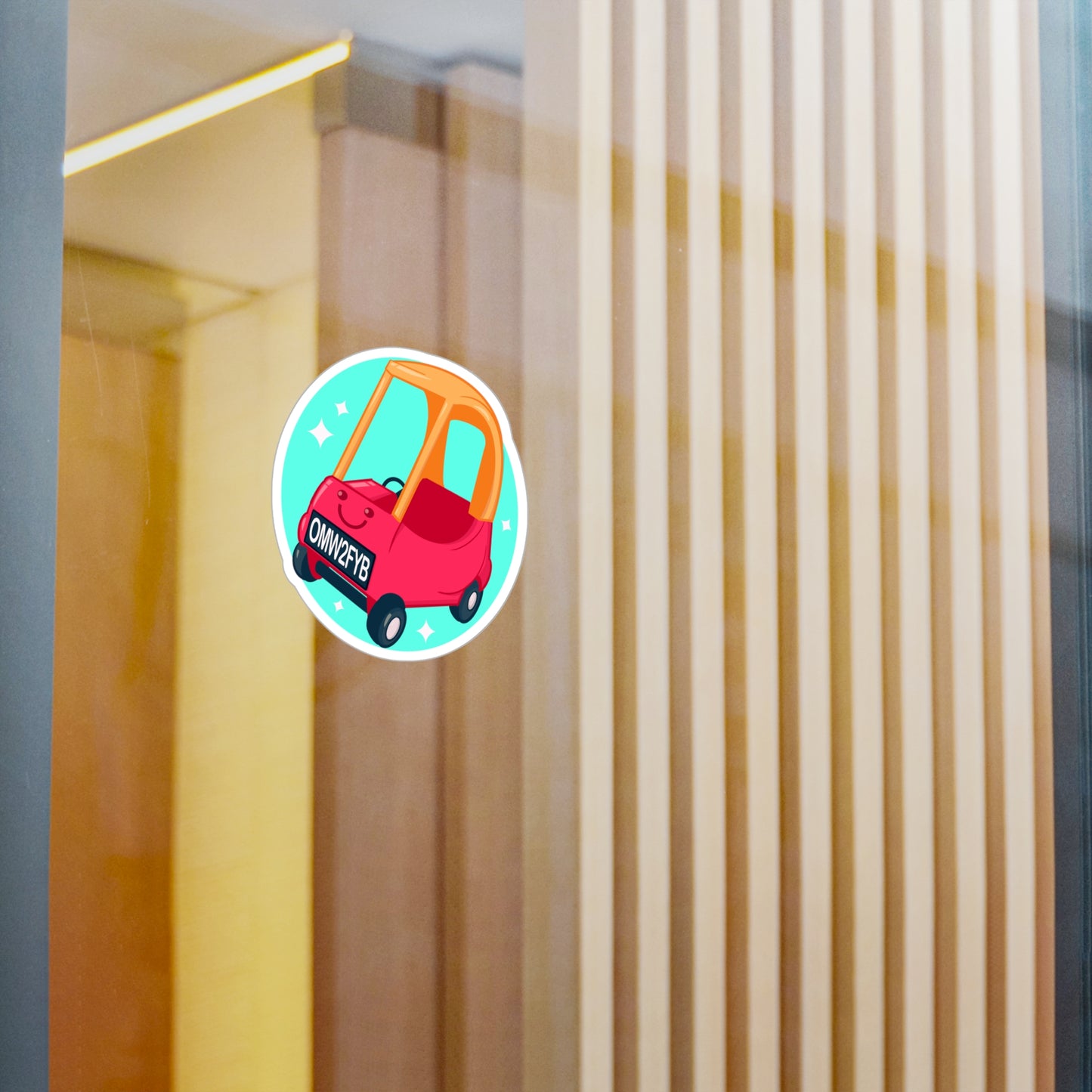 Red Car Kiss-Cut Vinyl Decal