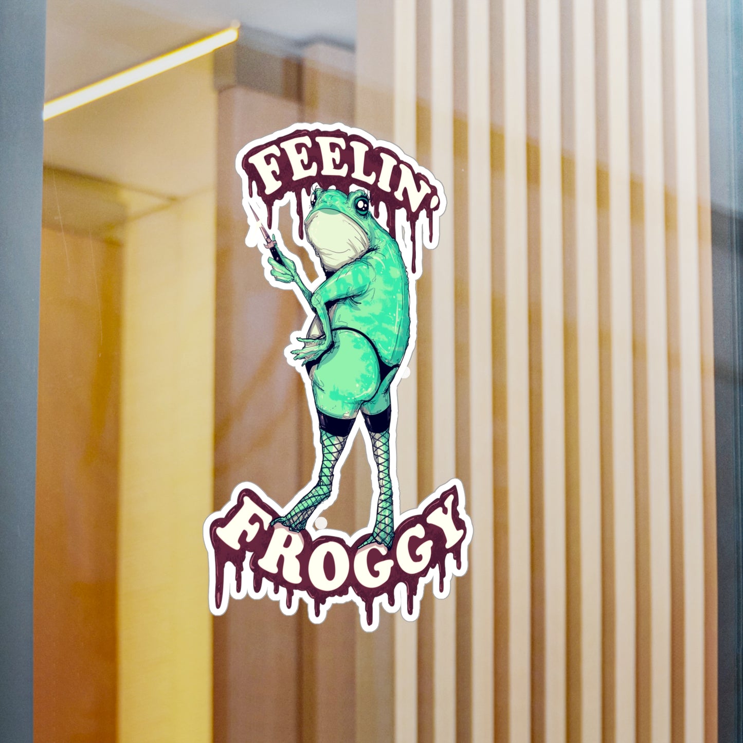 Feelin Froggy Kiss-Cut Vinyl Decal