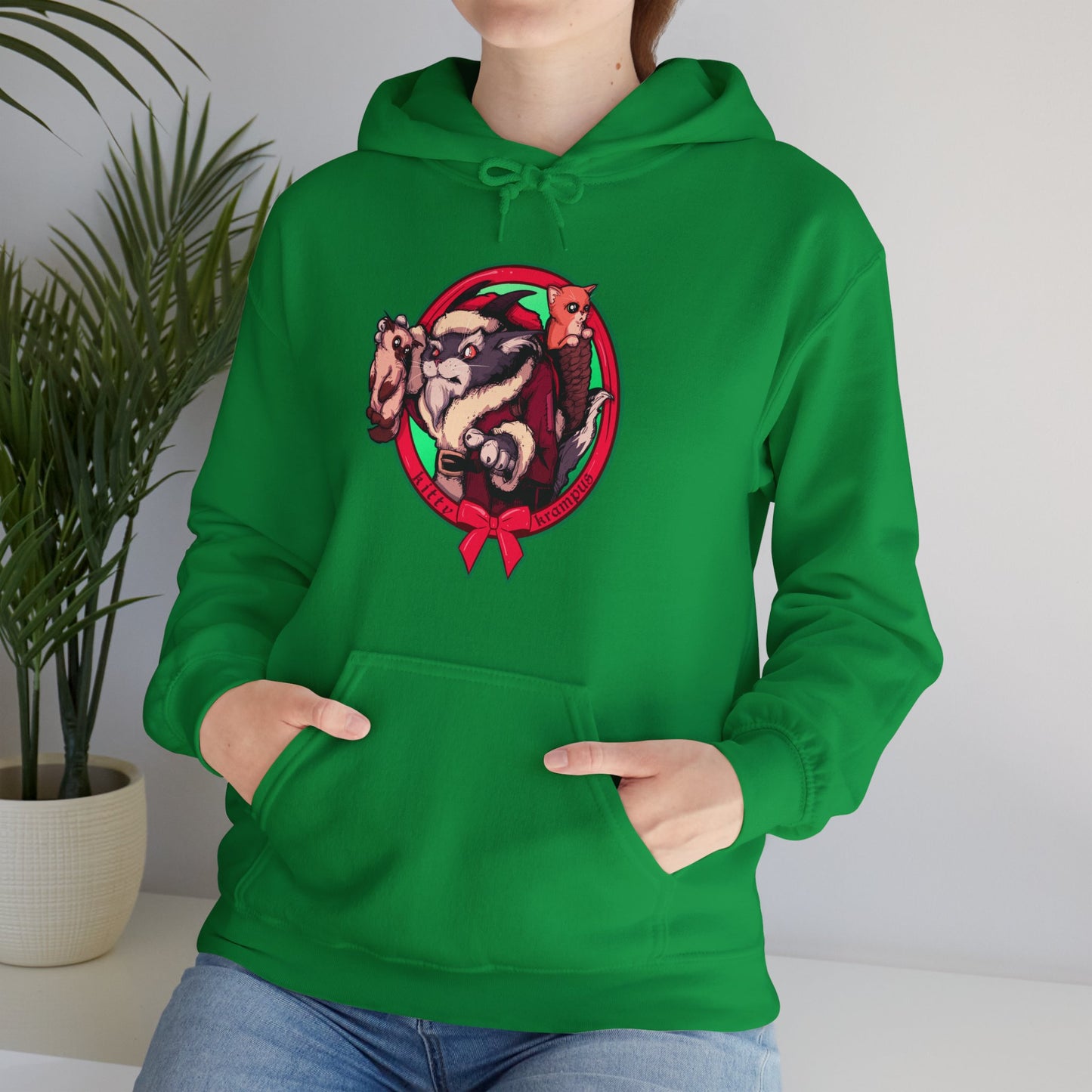 Kitty Krampus Unisex Heavy Blend Hooded Sweatshirt