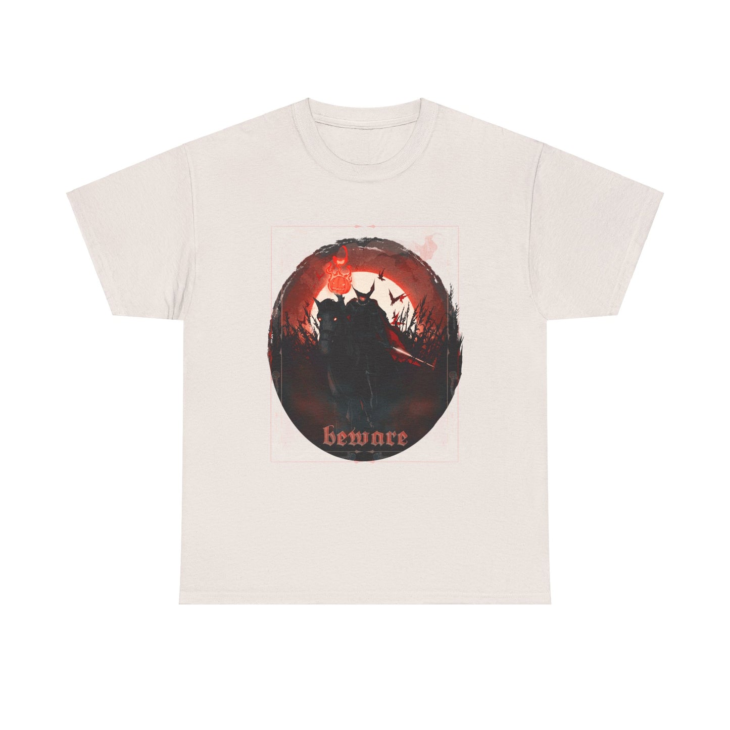 Beware The Headless Horseman Unisex Heavy Cotton Tee
