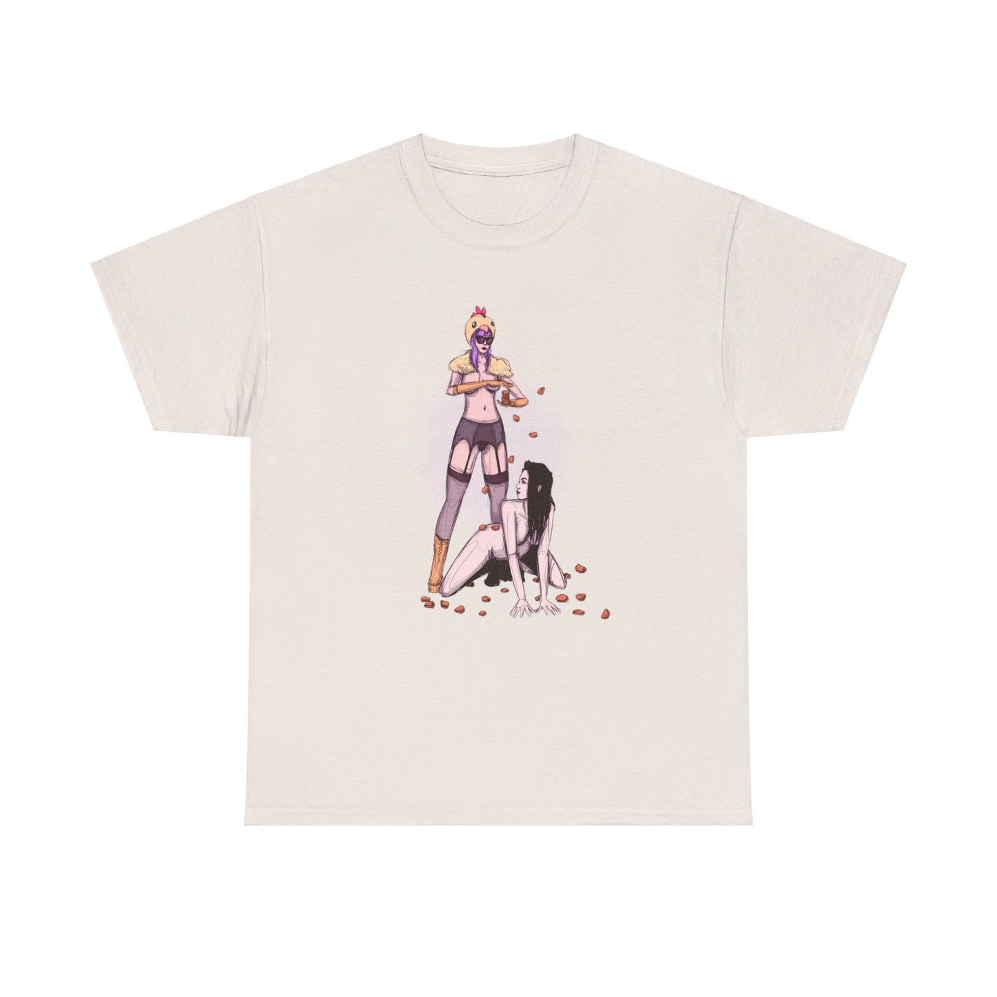 Chicken Nugget Rain Unisex Heavy Cotton Tee