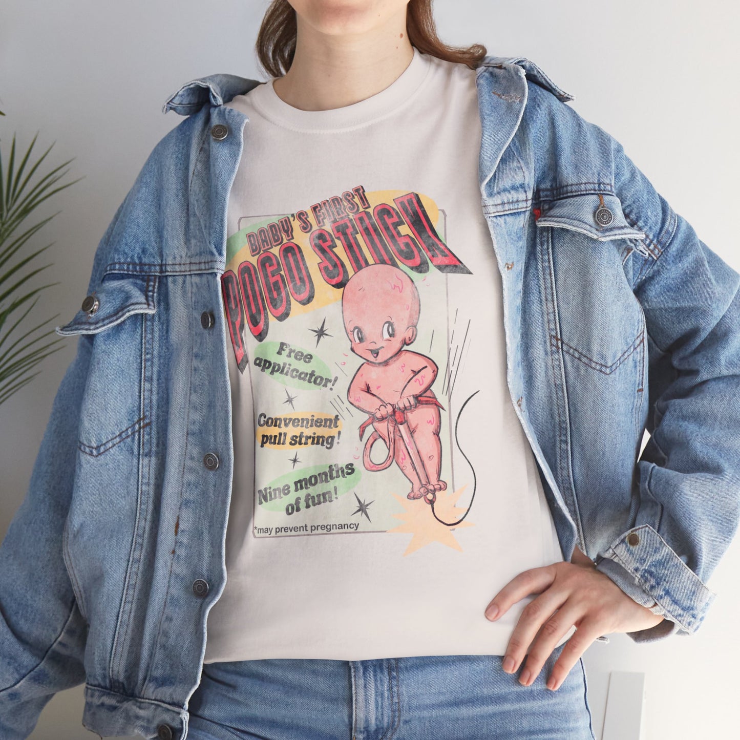 Baby's First Pogo Stick Unisex Heavy Cotton Tee