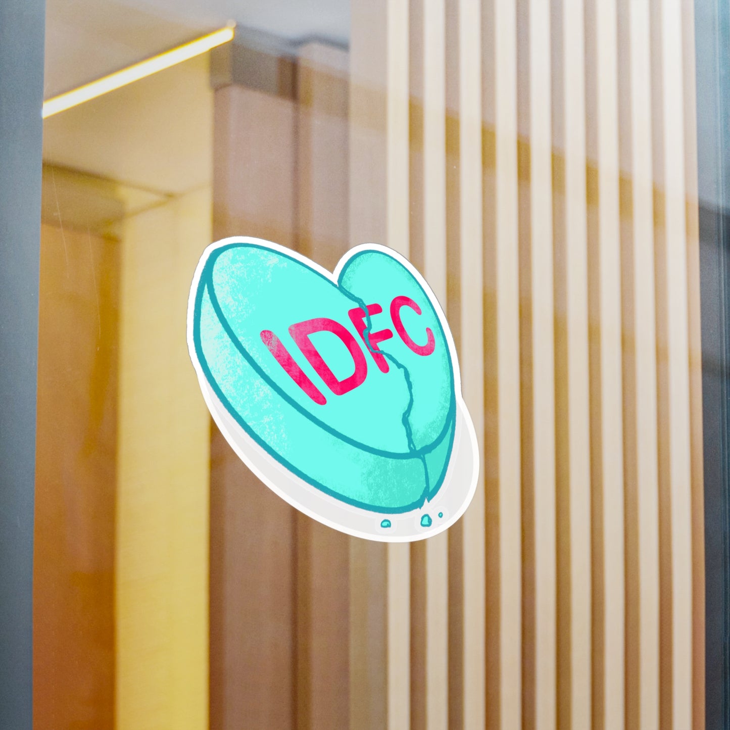 IDFC Heart Kiss-Cut Vinyl Decal