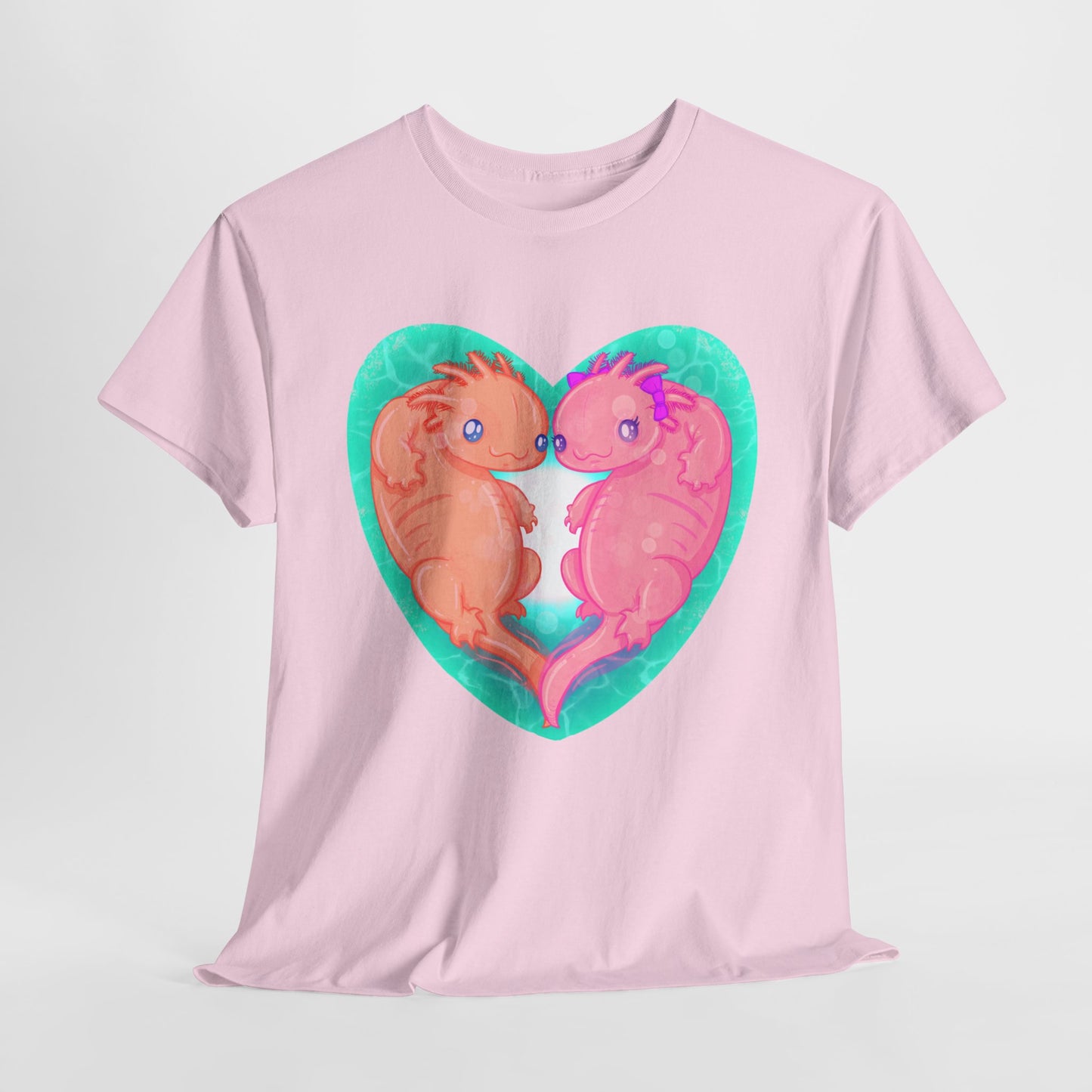 Axolotls In Love Unisex Heavy Cotton Tee