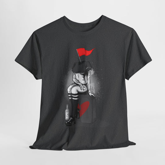 Red Flag Female Unisex Heavy Cotton Tee