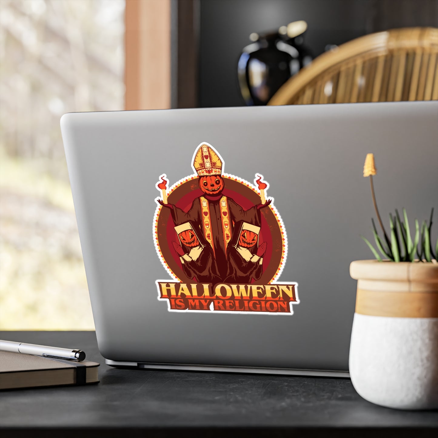 Halloween Is My Religion Kiss-Cut Vinyl Decal