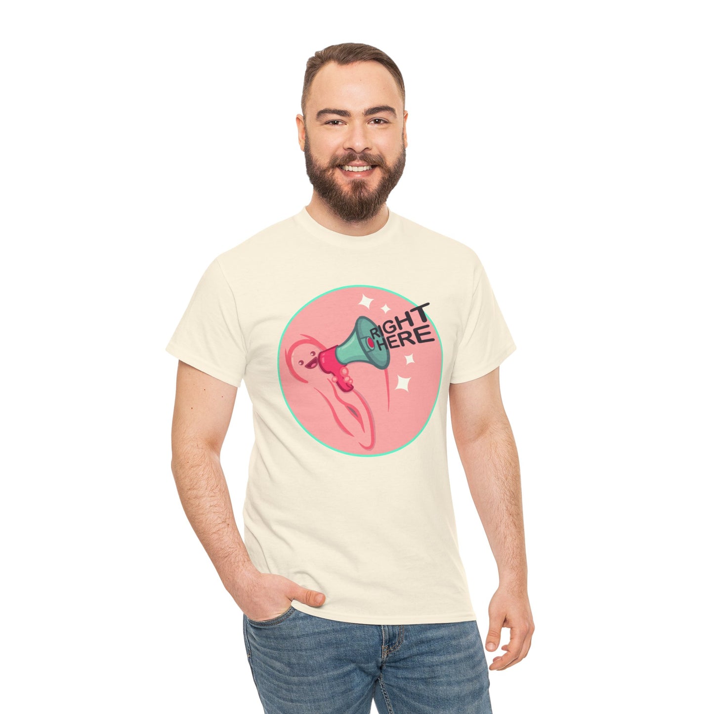 Right Here Unisex Heavy Cotton Tee