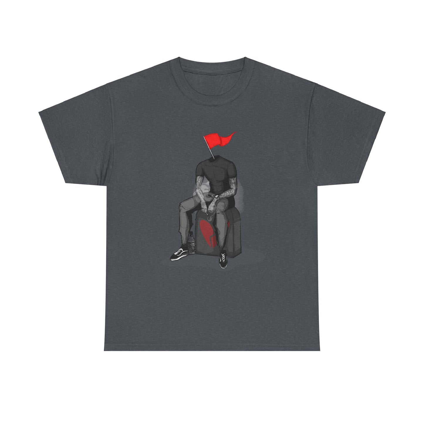 Red Flag Male Unisex Heavy Cotton Tee