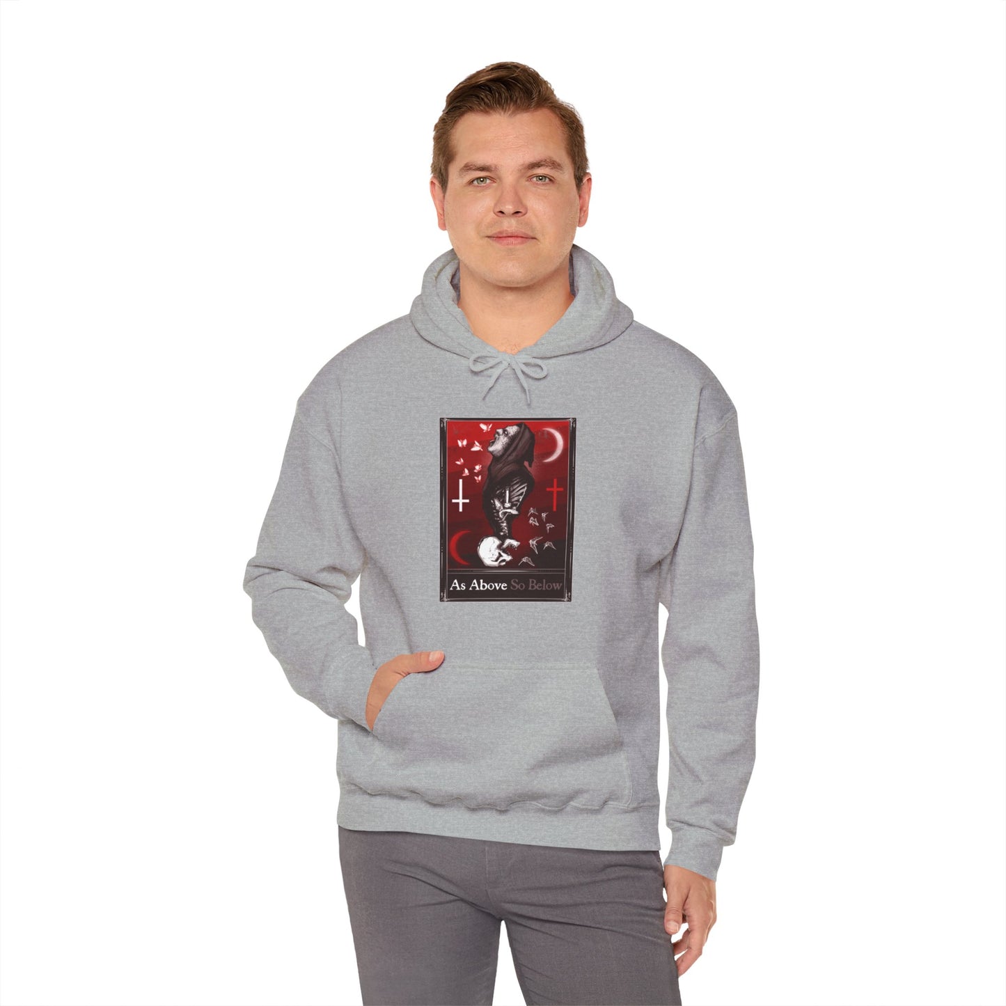 As Above So Below Tarot Unisex Heavy Blend Hooded Sweatshirt