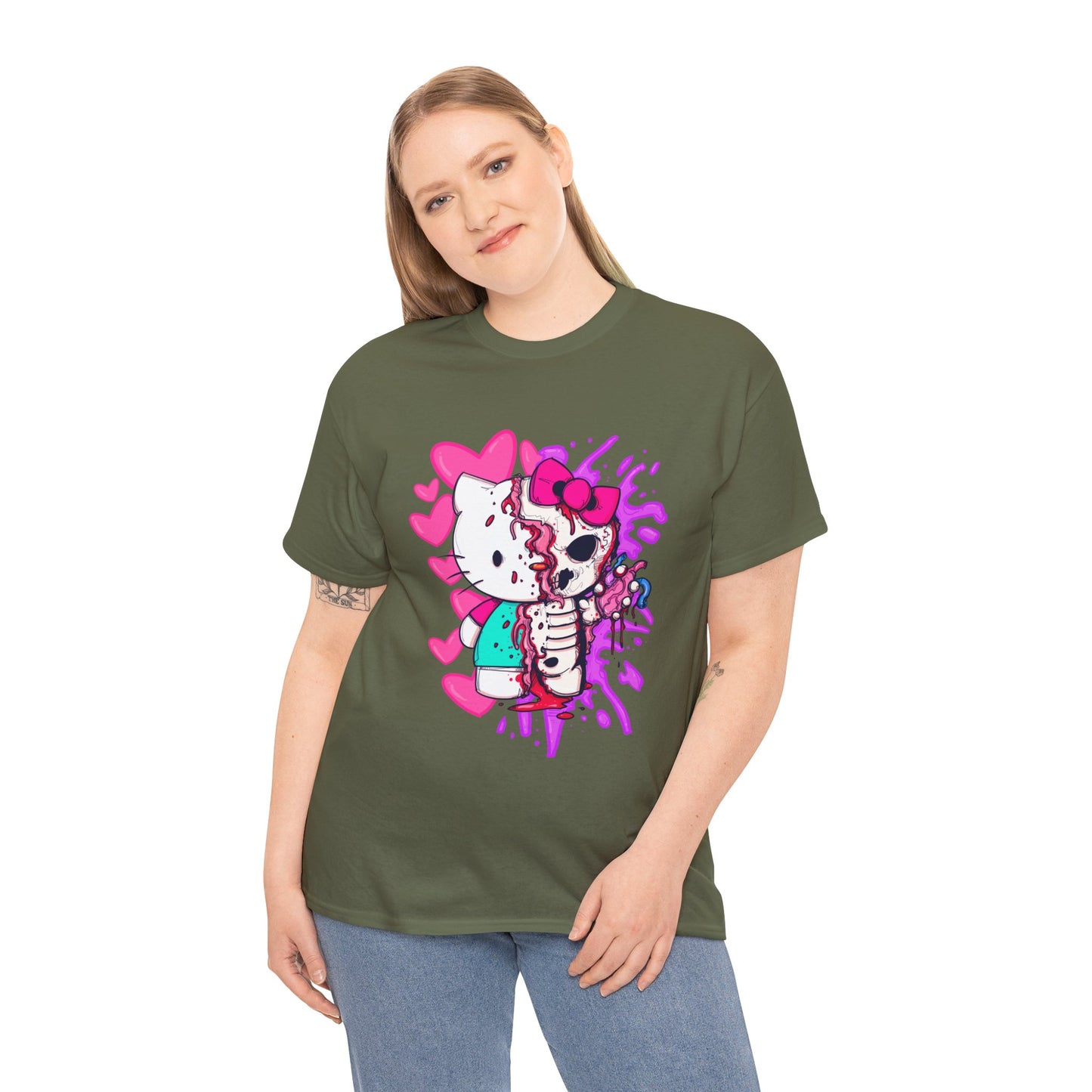 Zombie Kitty Unisex Heavy Cotton Patreon Tee