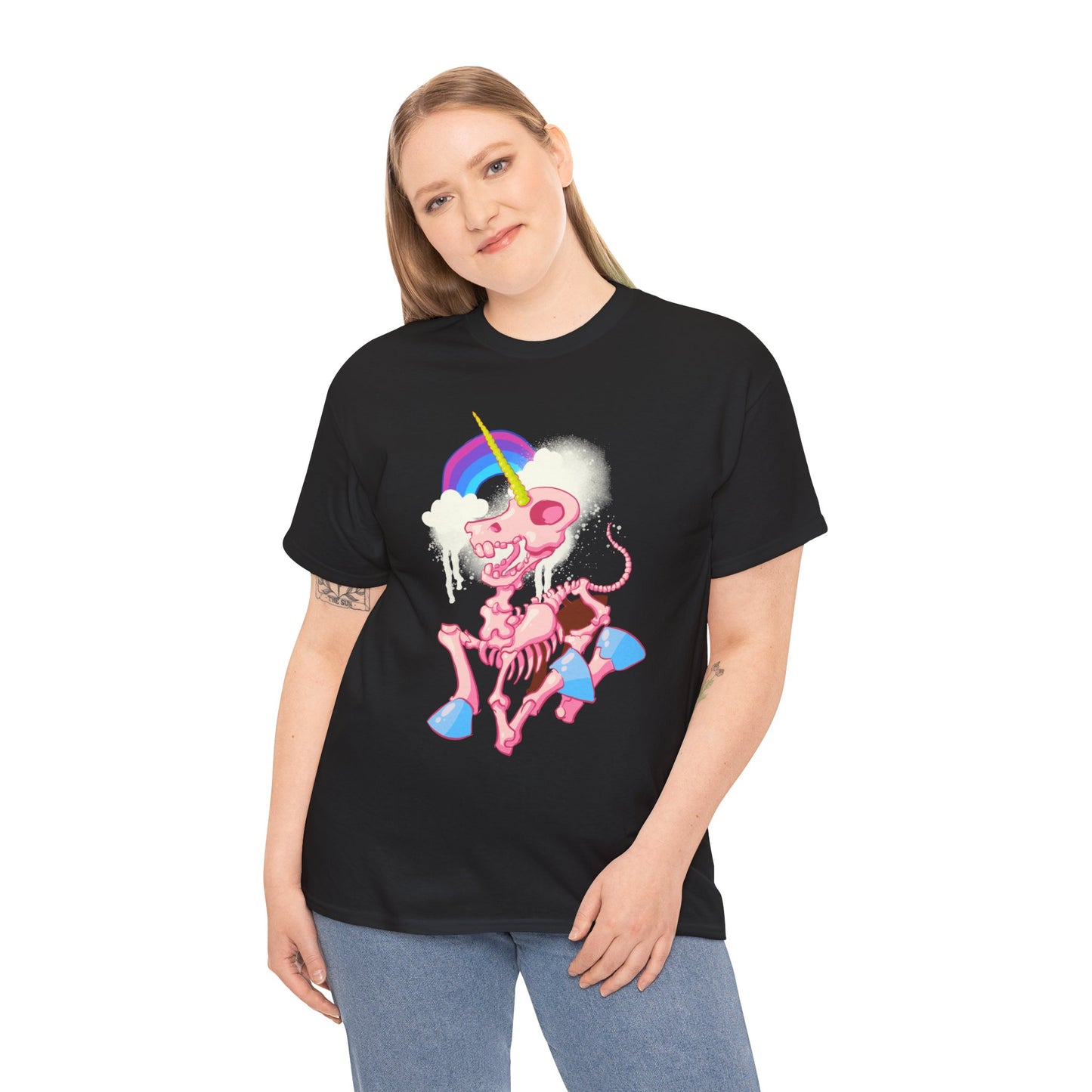 Unicorn Skeleton 2 Unisex Heavy Cotton Tee