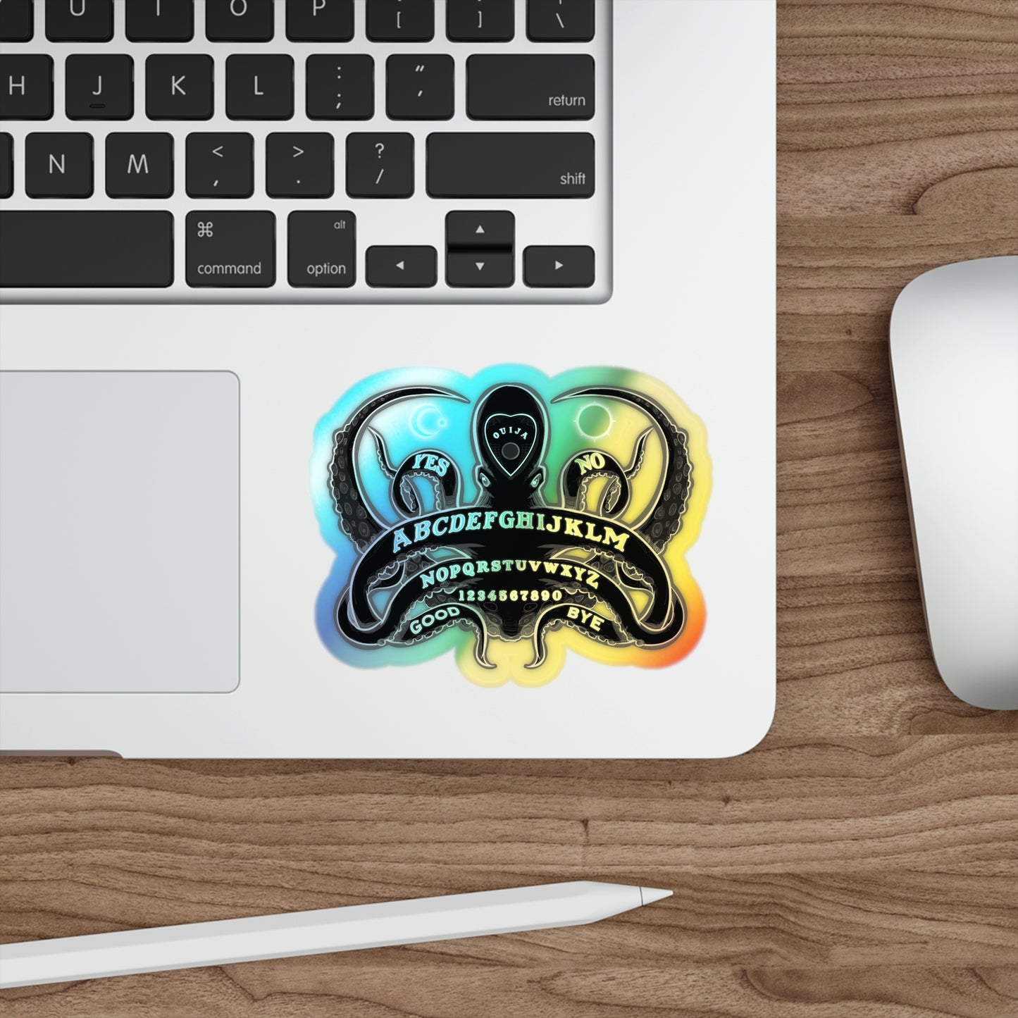 Ouija-Pus Holographic Die-cut Stickers