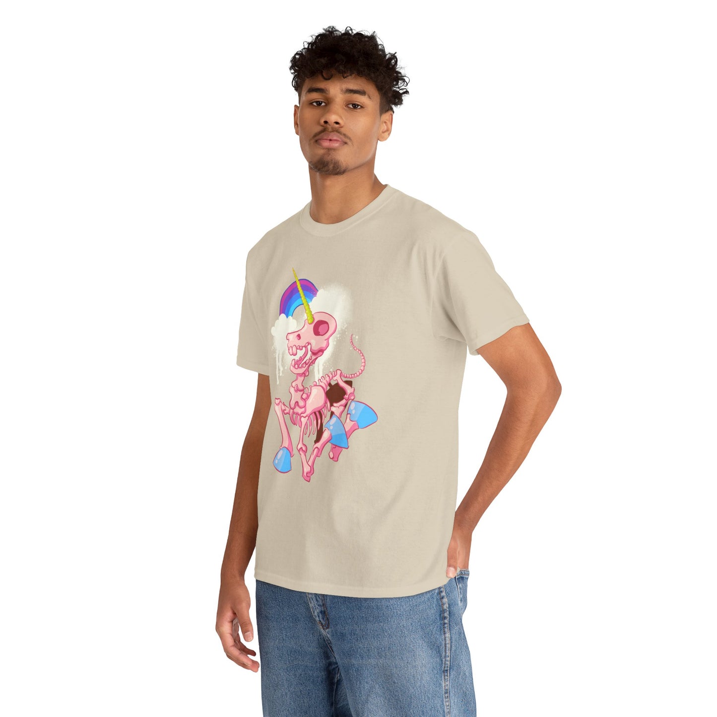 Unicorn Skeleton 2 Unisex Heavy Cotton Tee