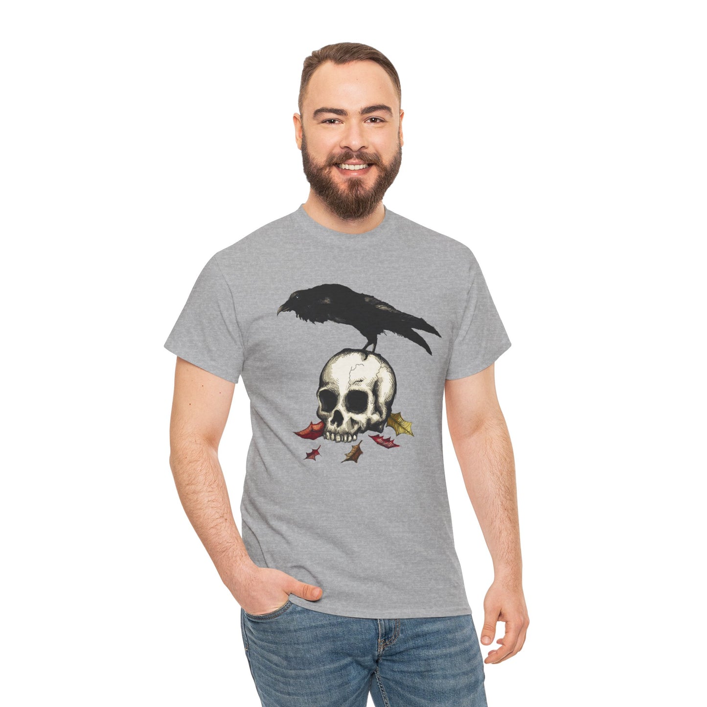 Crow Skull Unisex Heavy Cotton Tee