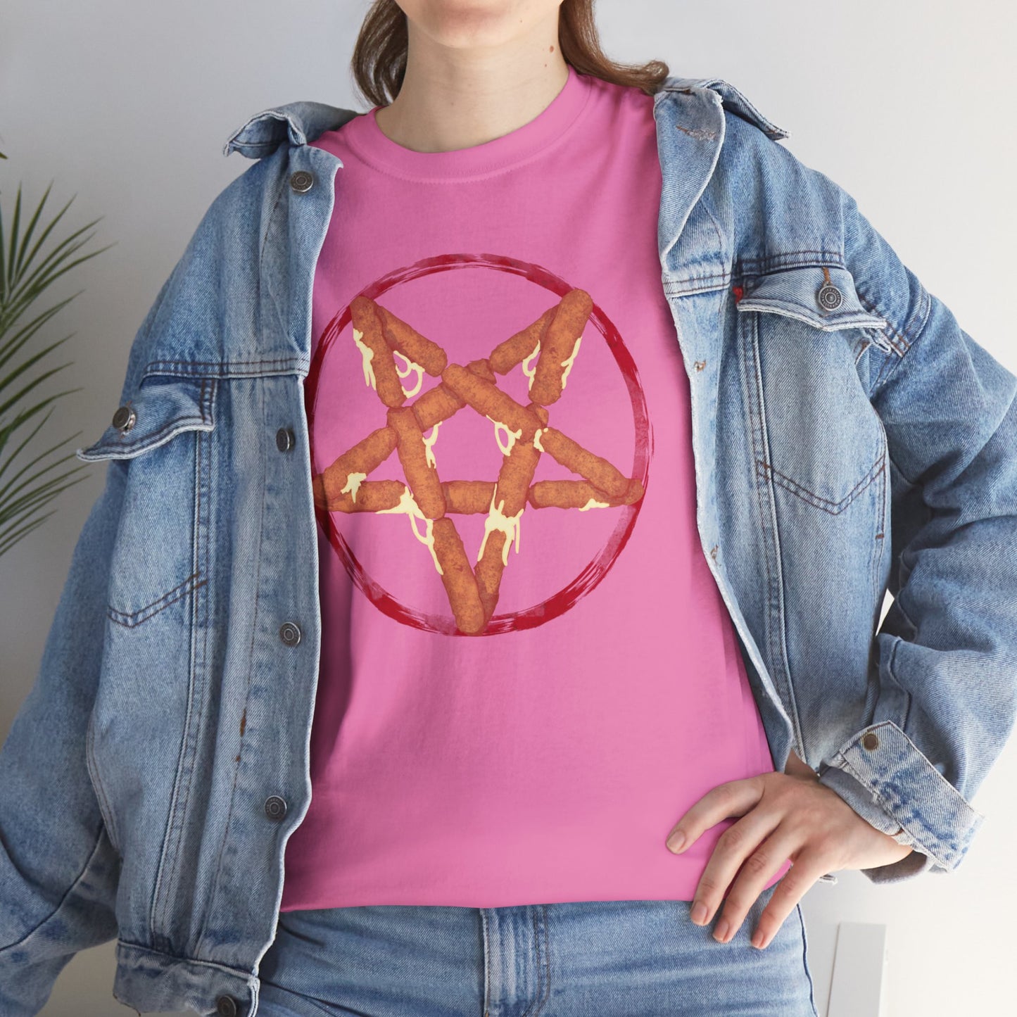 Mozzarella Stick Pentagram Unisex Heavy Cotton Tee