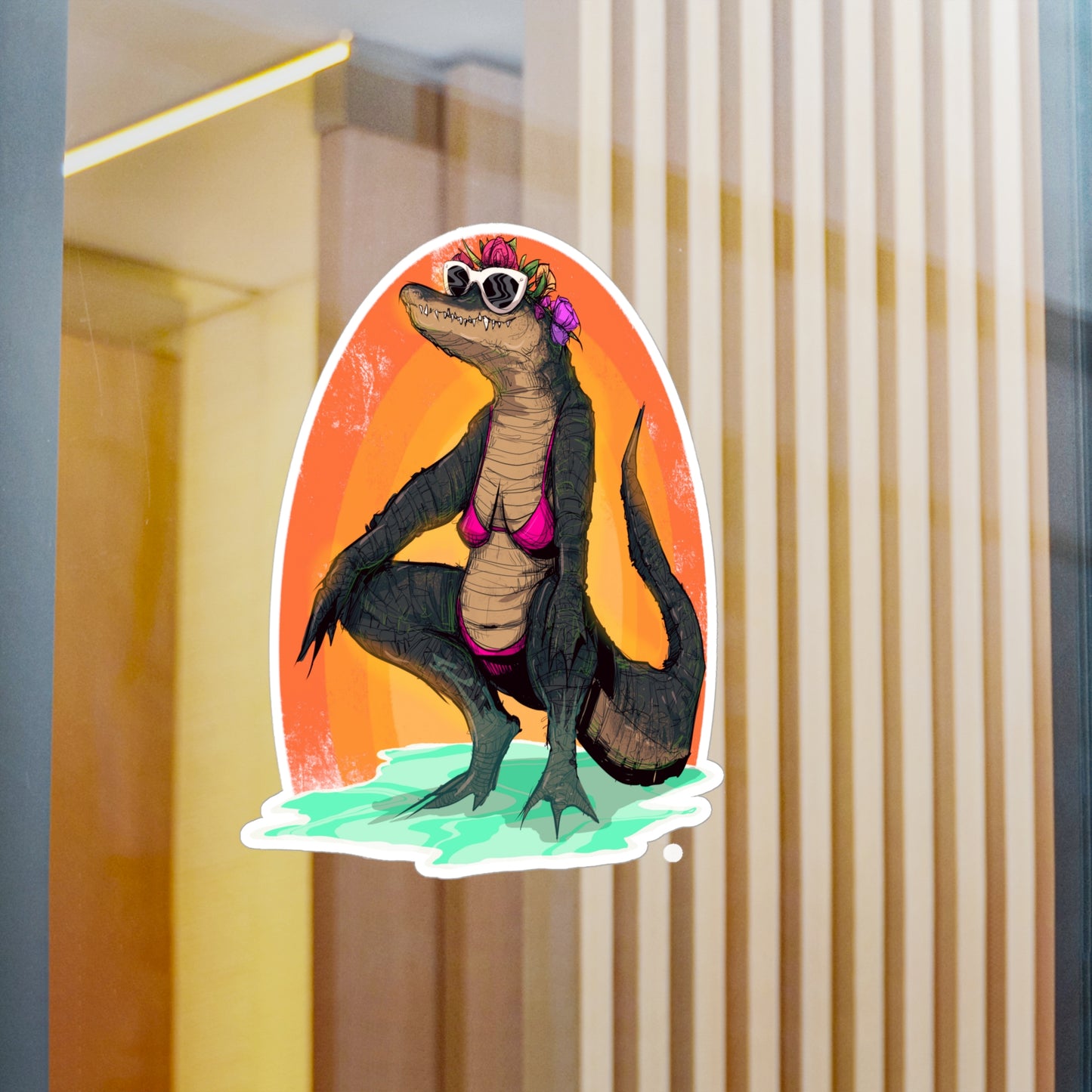 Hot Gator Summer Kiss-Cut Vinyl Decal