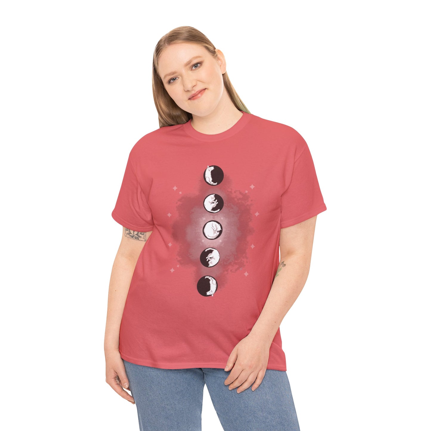 Cat Phases Unisex Heavy Cotton Tee