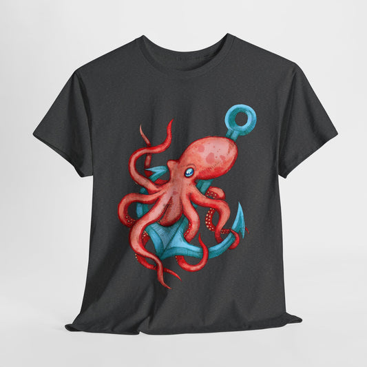 Octopus Anchor Unisex Heavy Cotton Tee