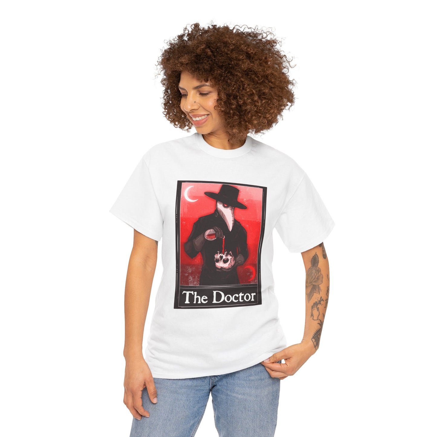 The Doctor Tarot (Front & Back Print) Unisex Heavy Cotton Tee