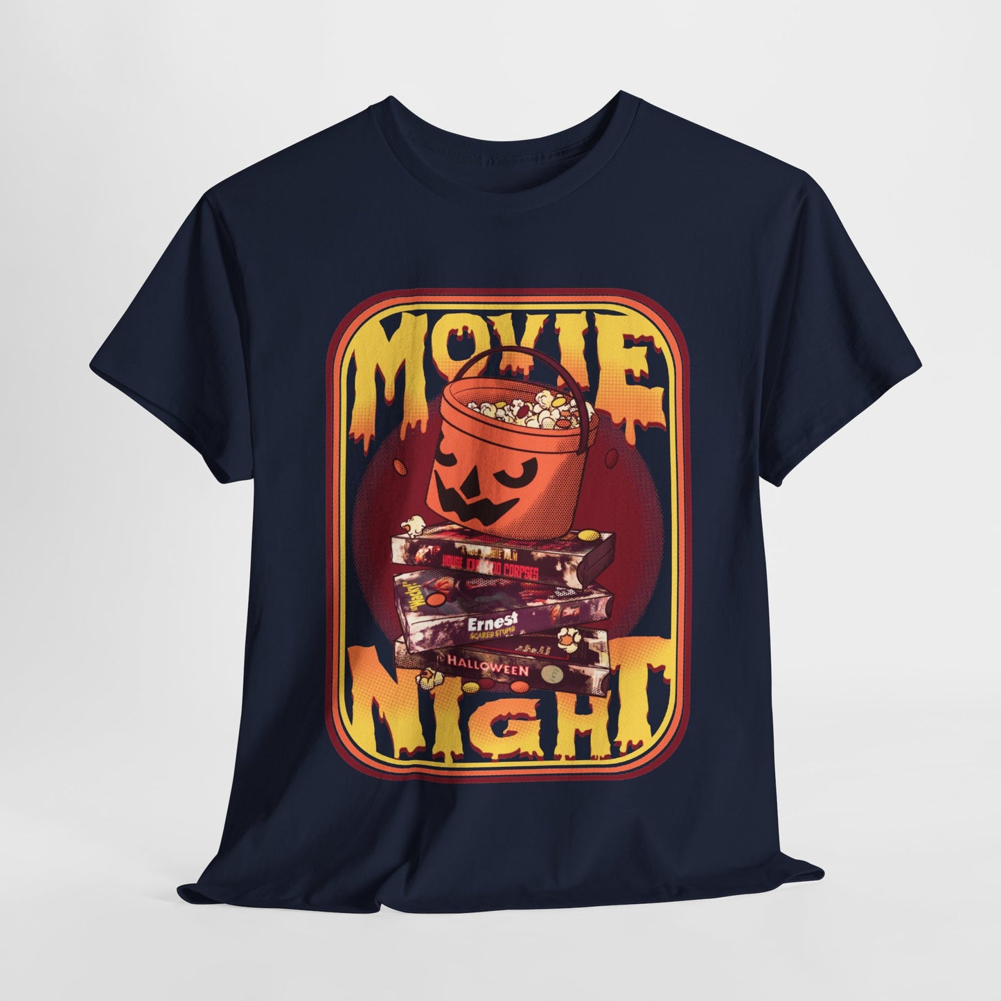 Retro Movie Night Unisex Heavy Cotton Tee