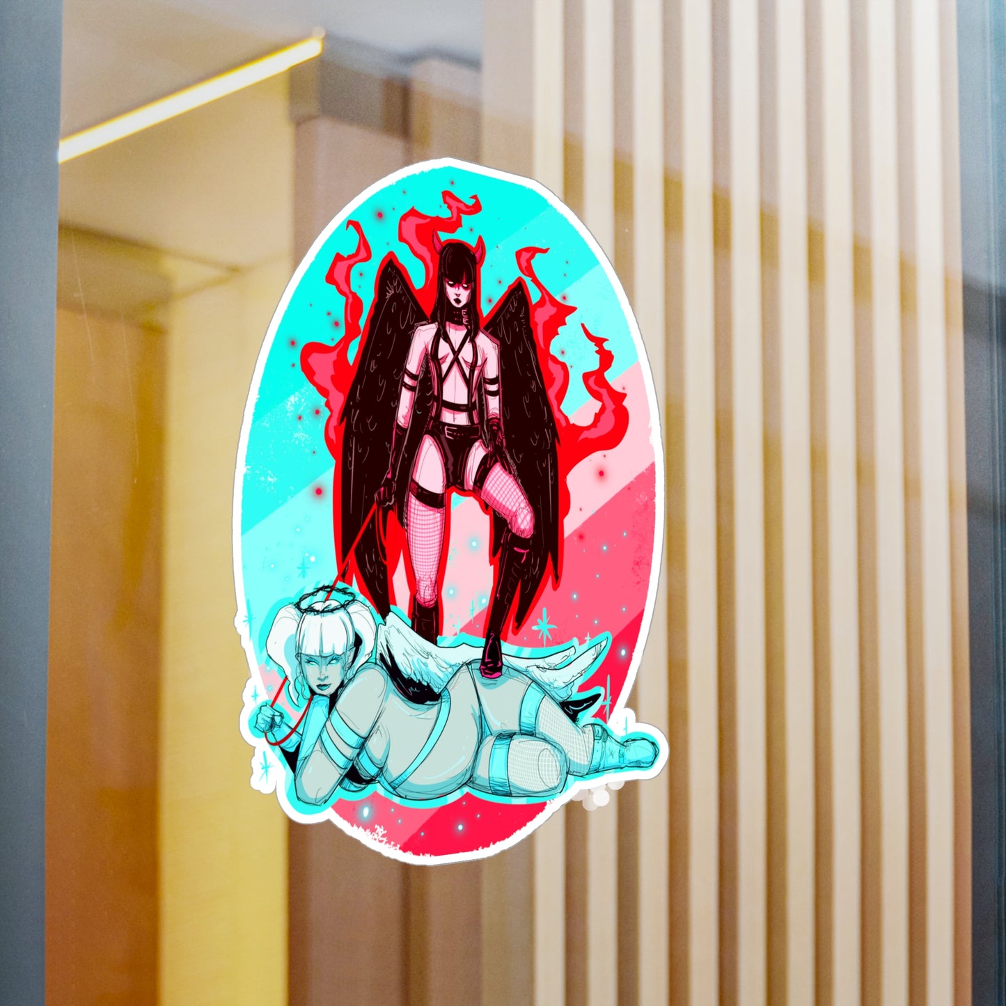Fire & Ice Kiss-Cut Vinyl Decal