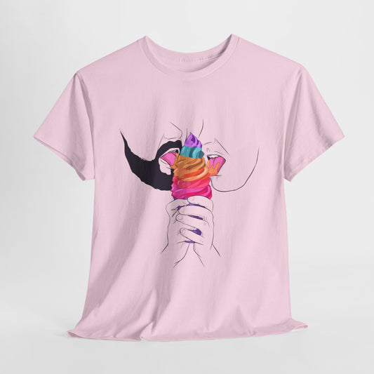 Gay Ice Cream Unisex Heavy Cotton Tee