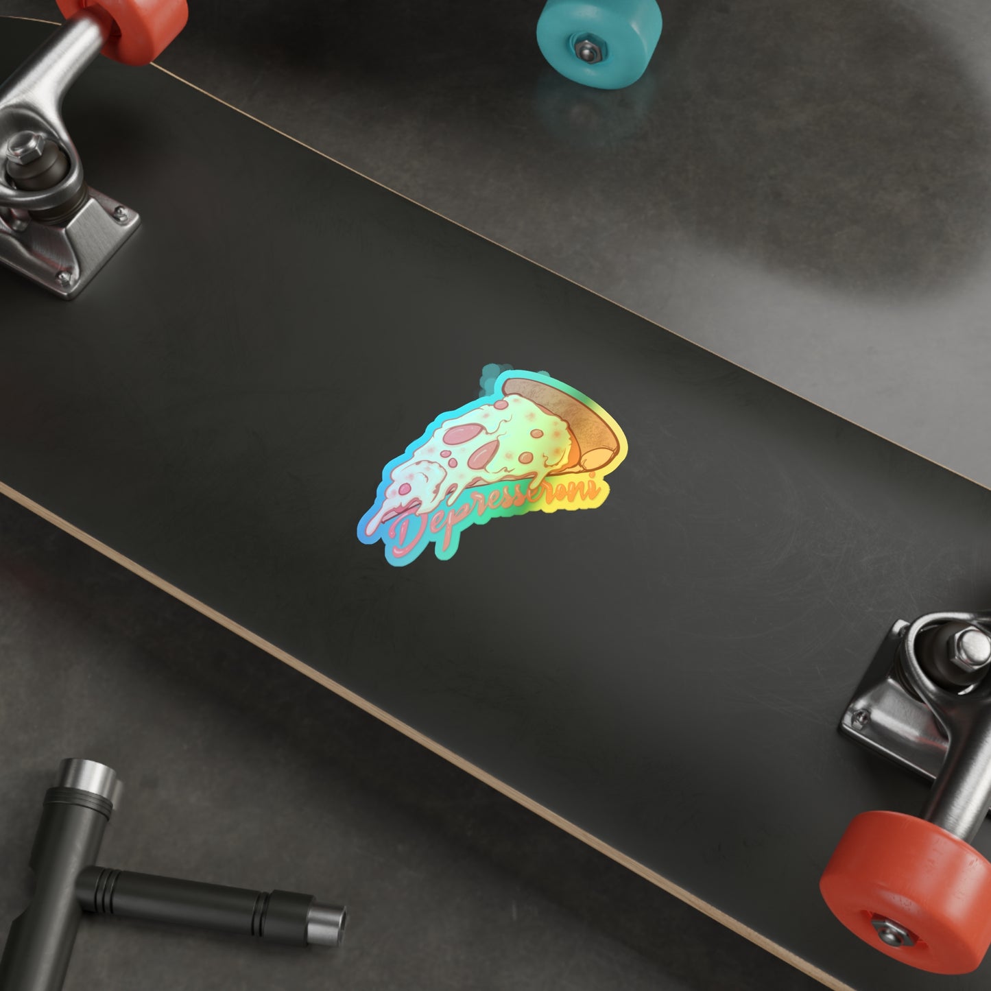 Depressoroni Holographic Die-cut Stickers