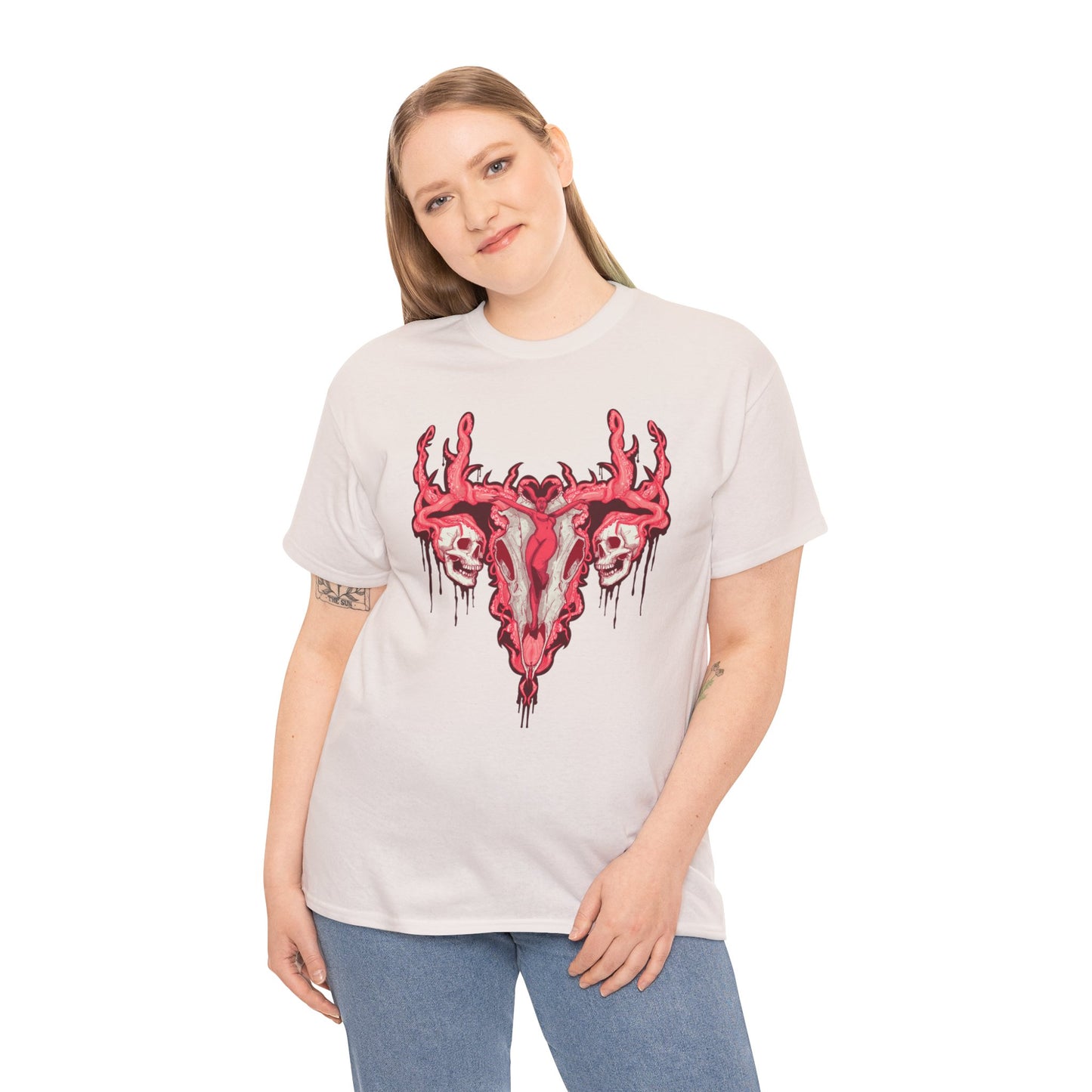 Uterus From Hell Unisex Heavy Cotton Tee