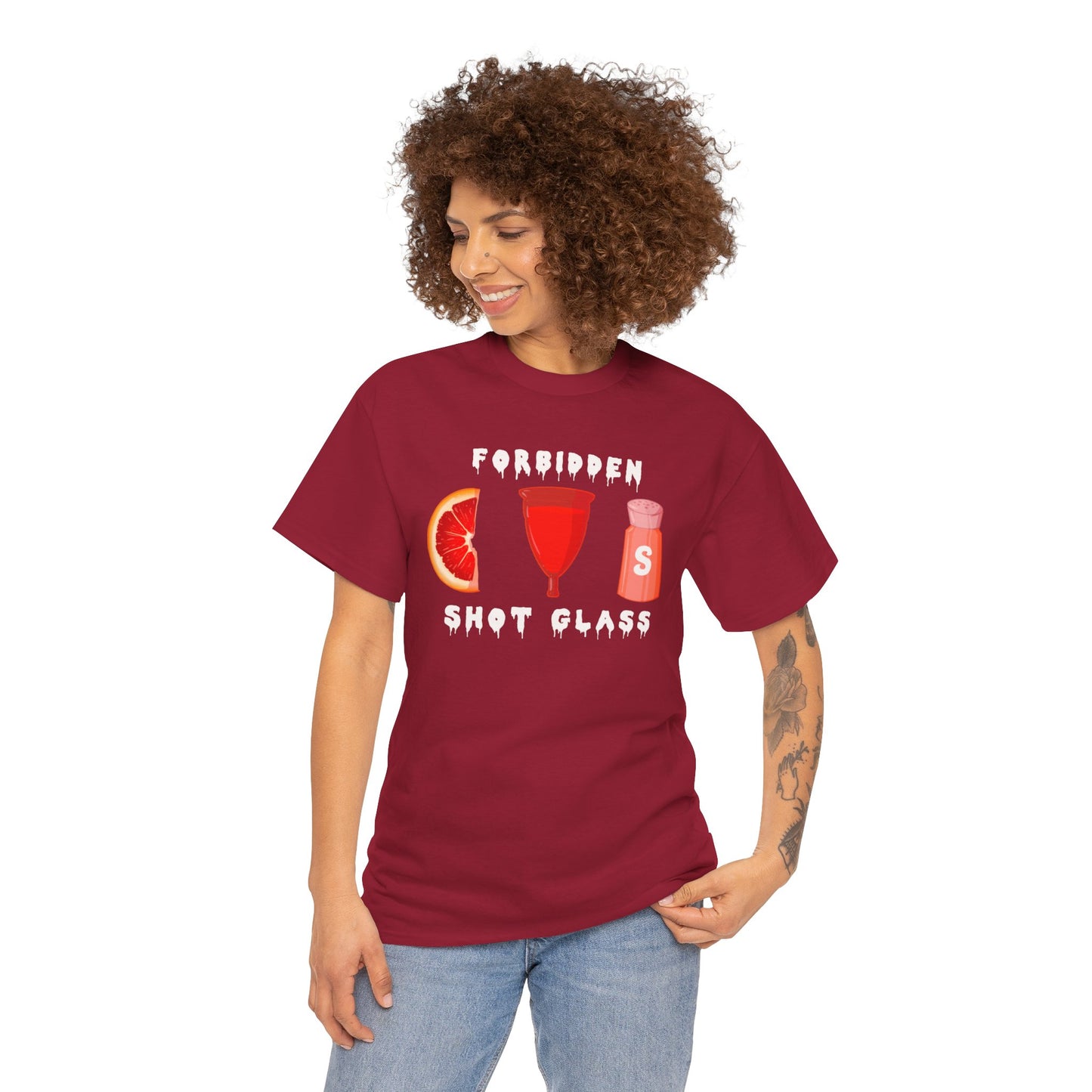 Forbidden Shot Glass Unisex Heavy Cotton Tee