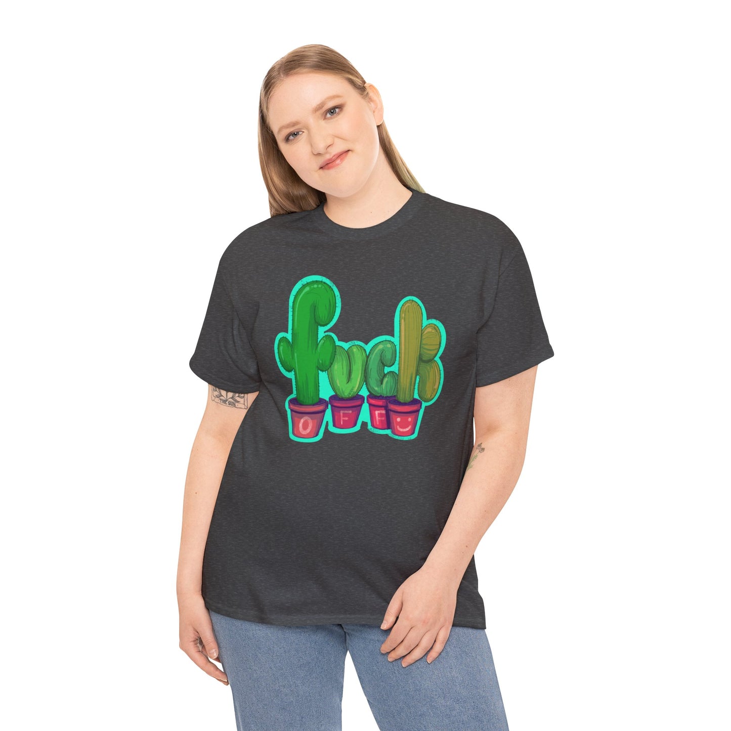 Rude Succulents Unisex Heavy Cotton Tee