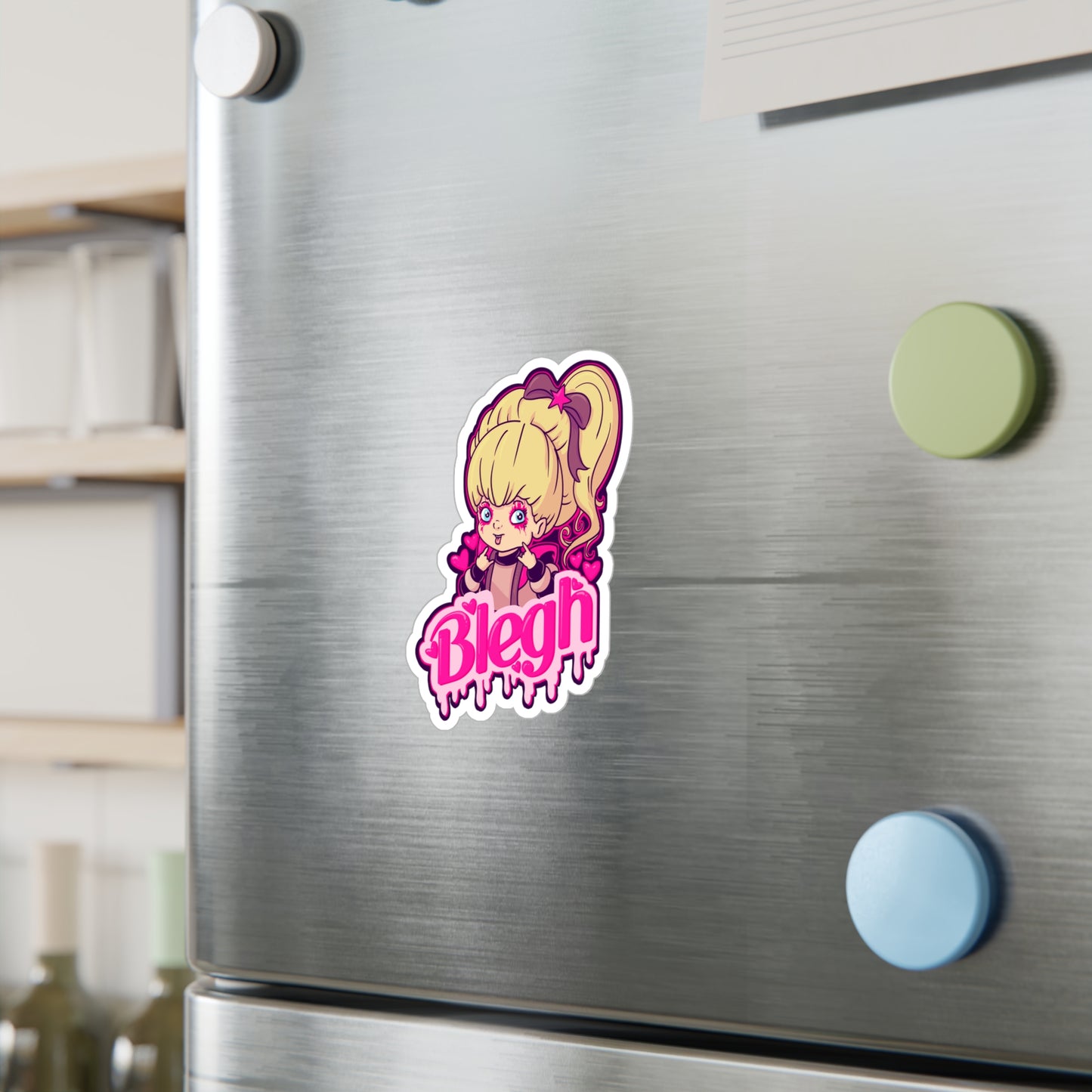 Rainbow Blegh Kiss-Cut Vinyl Decal