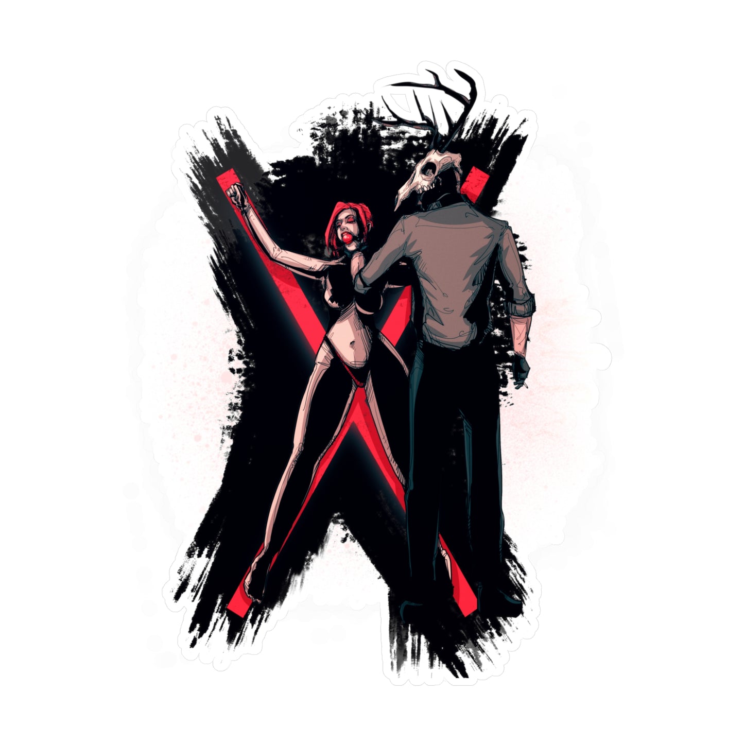 Deer Daddy Series 11: The Cross Kiss-Cut Vinyl Decal