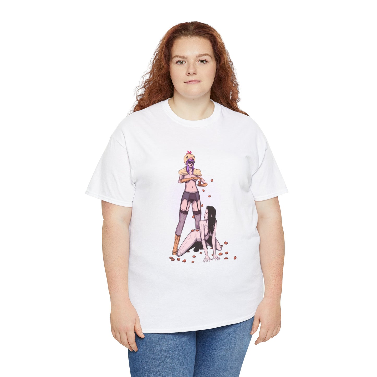 Chicken Nugget Rain Unisex Heavy Cotton Tee
