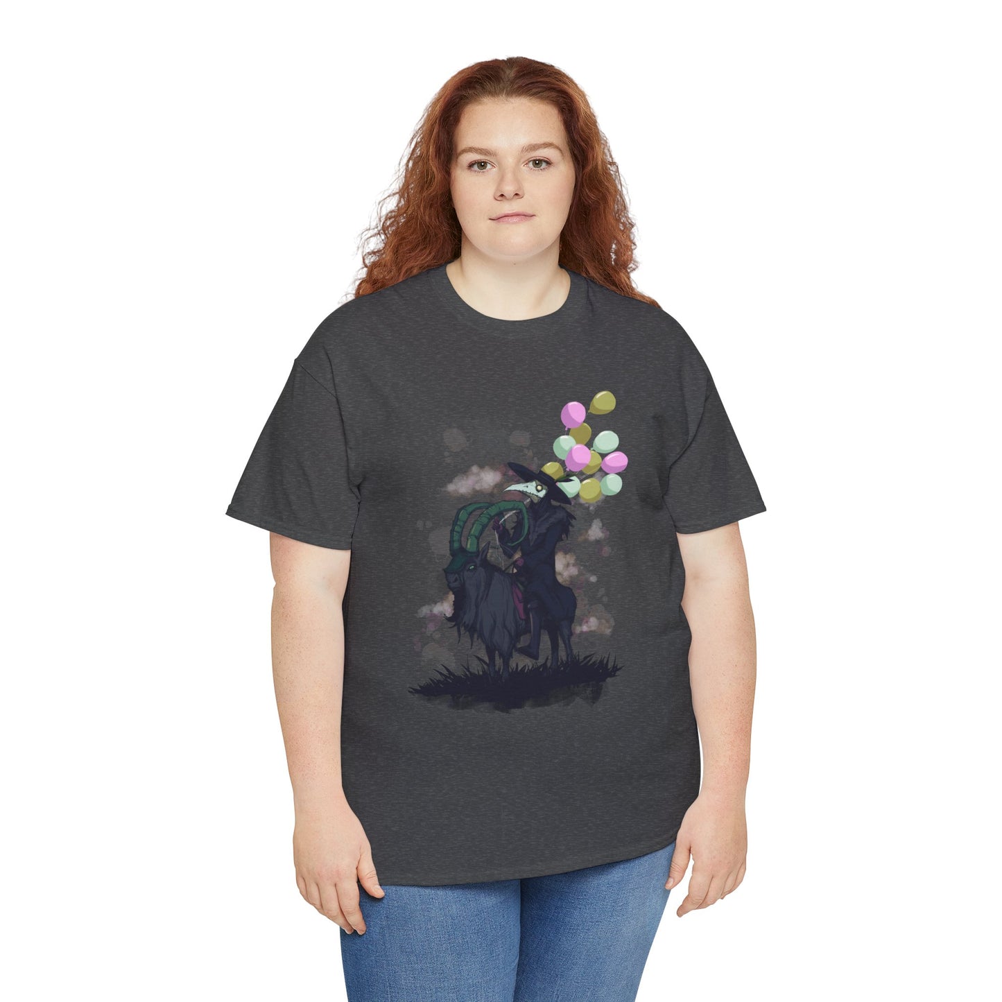 Plague Doctor Balloons Unisex Heavy Cotton Tee