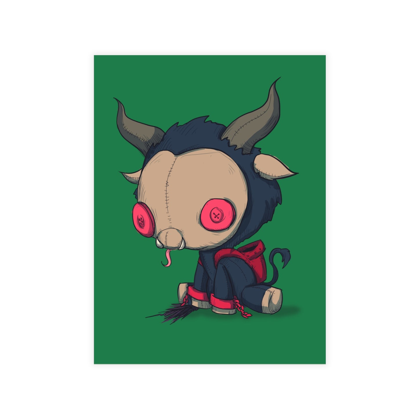 Krampus Plushie Greeting Card Bundles (10, 30, 50 pcs)
