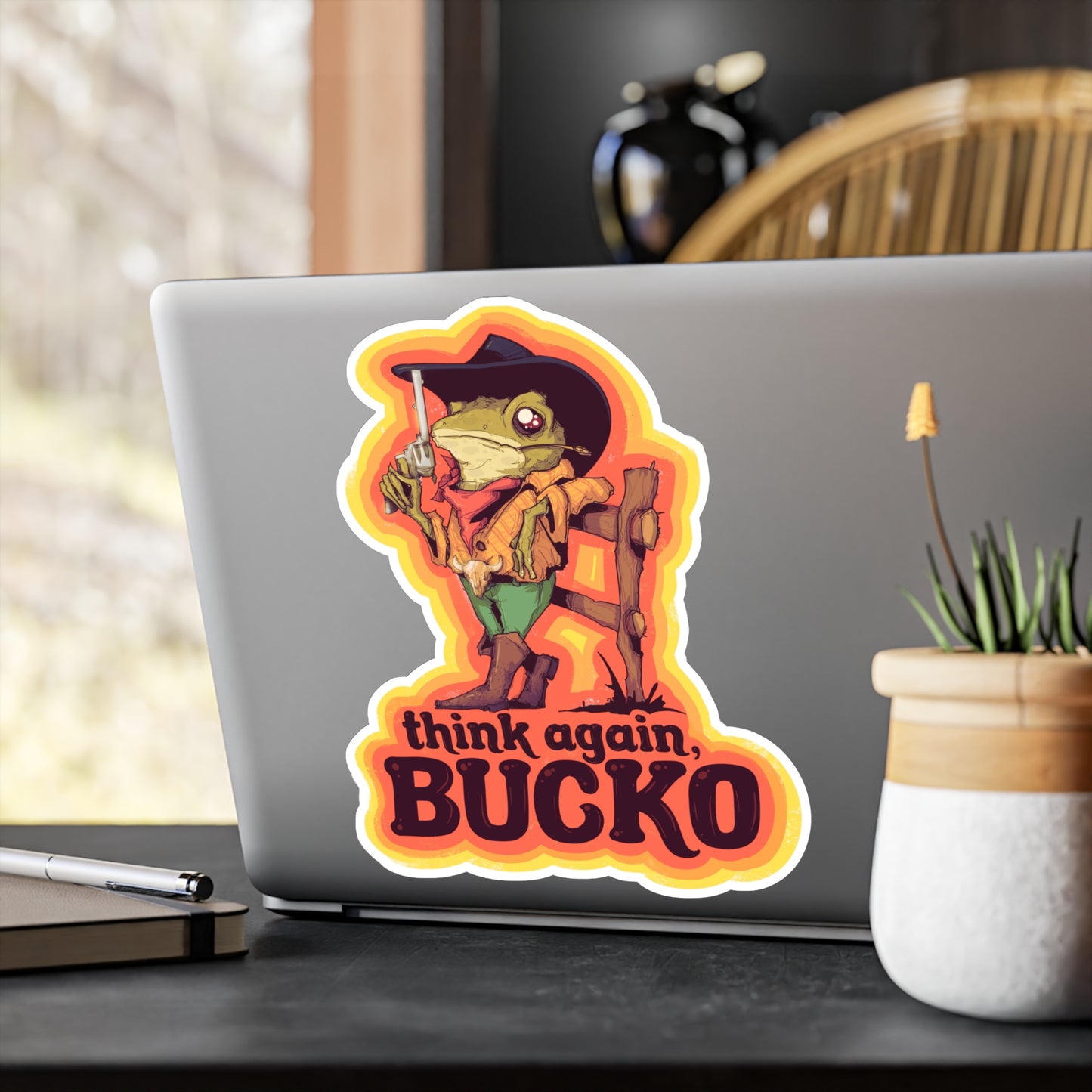 Think Again Bucko Kiss-Cut Vinyl Decal
