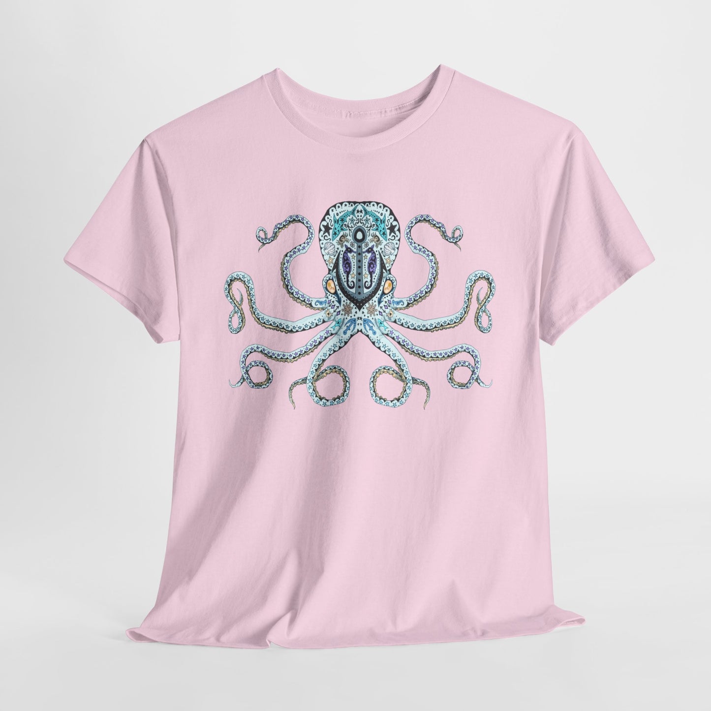 Octopus Sugar Skull Unisex Heavy Cotton Tee