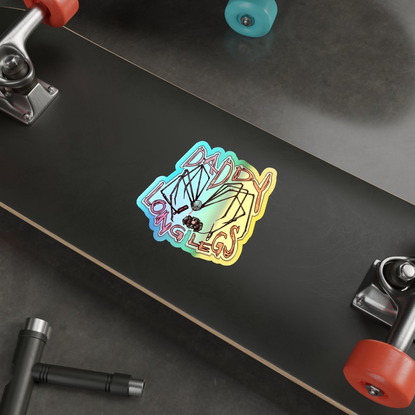 Daddy Long Legs Holographic Die-cut Stickers