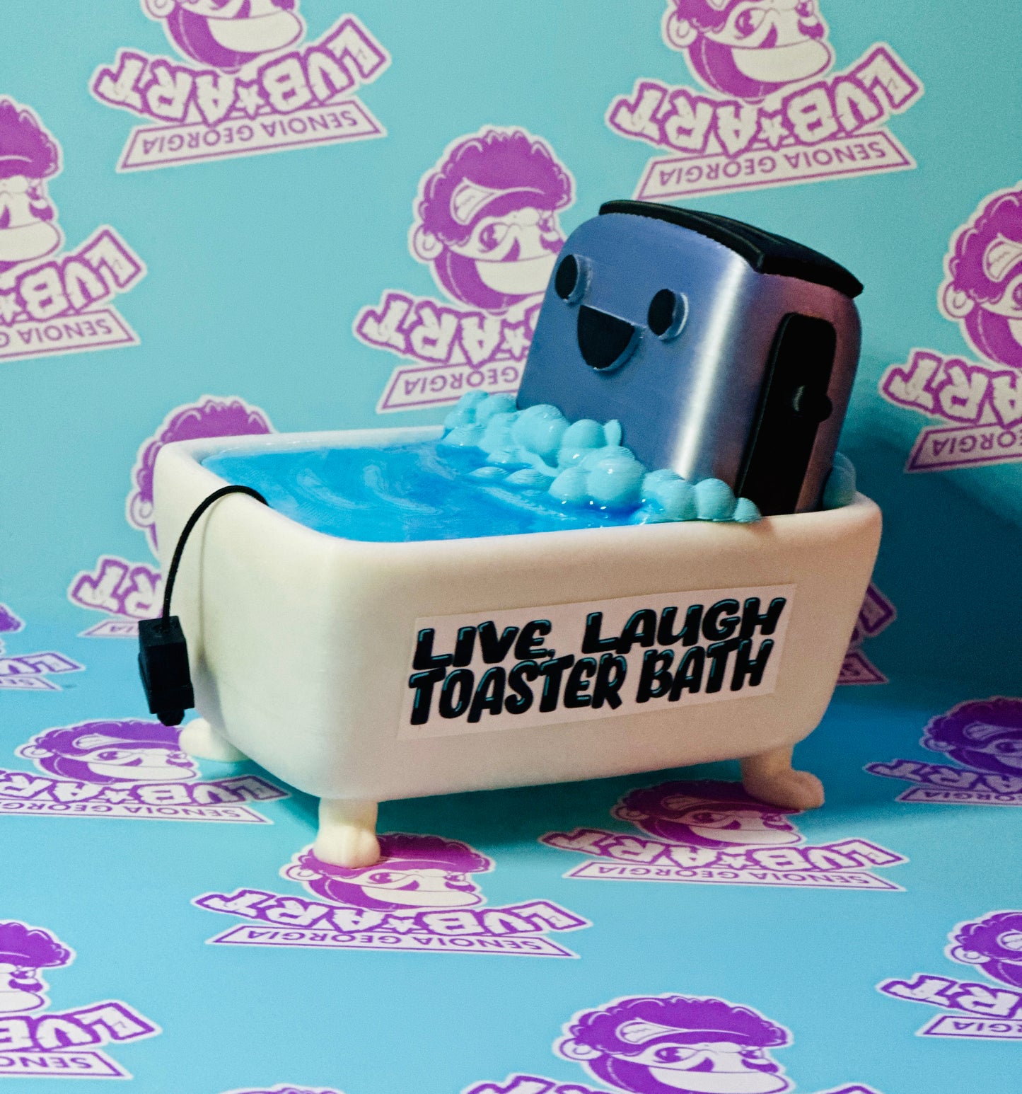 Live Laugh Toaster Bath 3D Print Figure