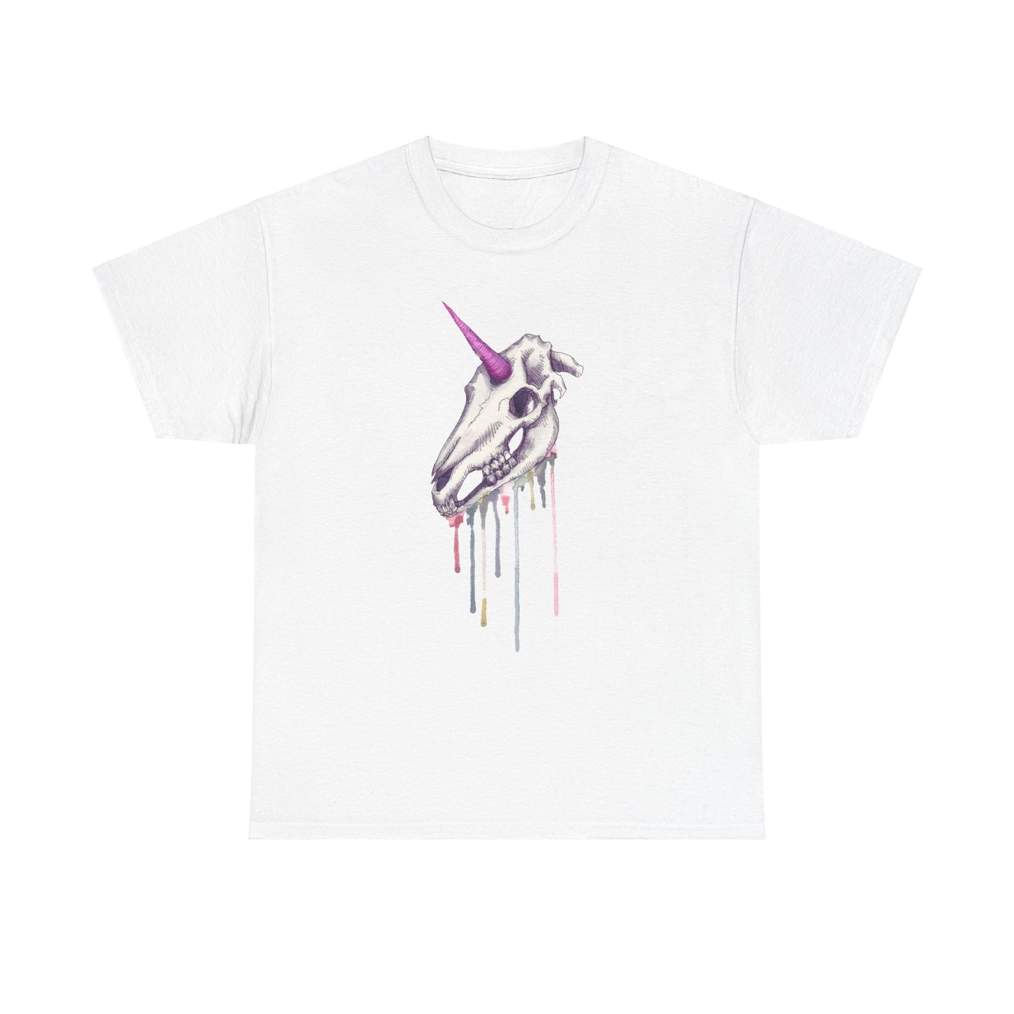 Unicorn Skull Unisex Heavy Cotton Tee
