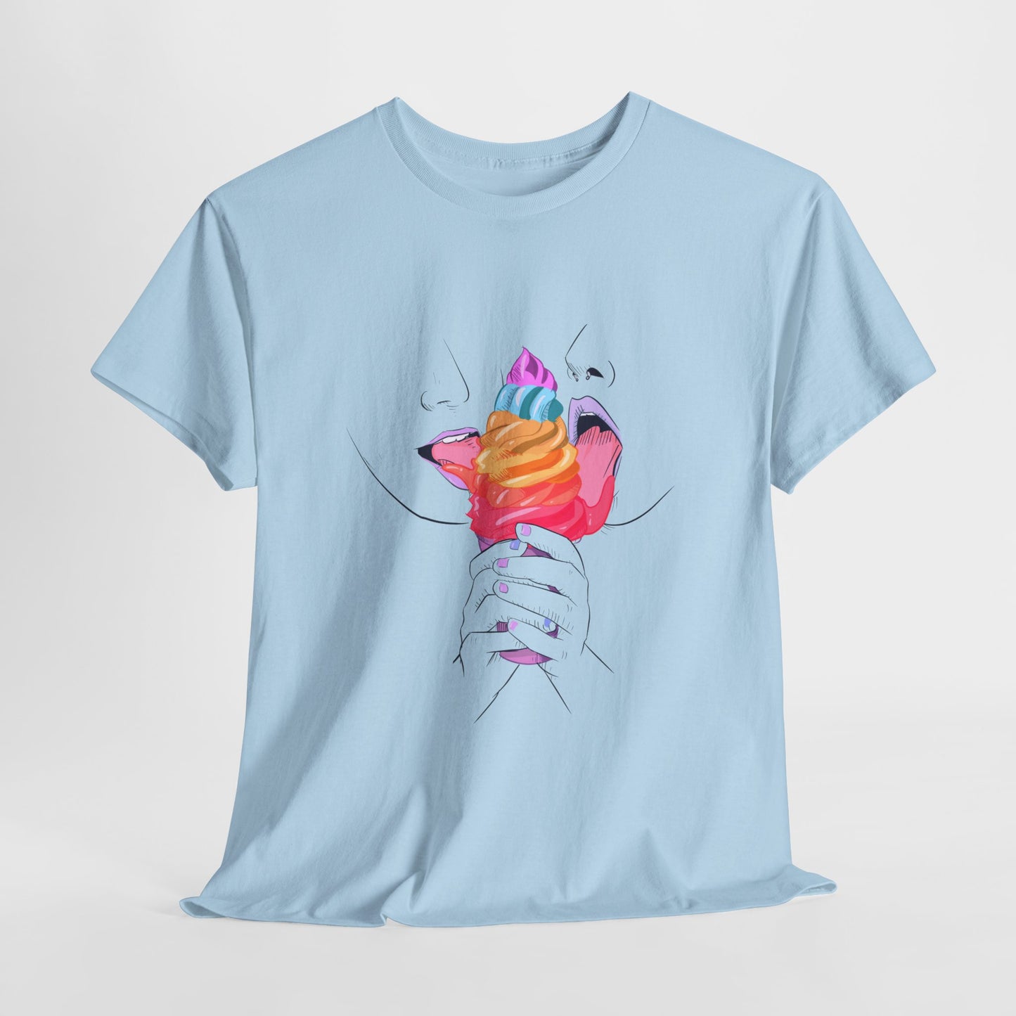 Lesbian Ice Cream Unisex Heavy Cotton Tee