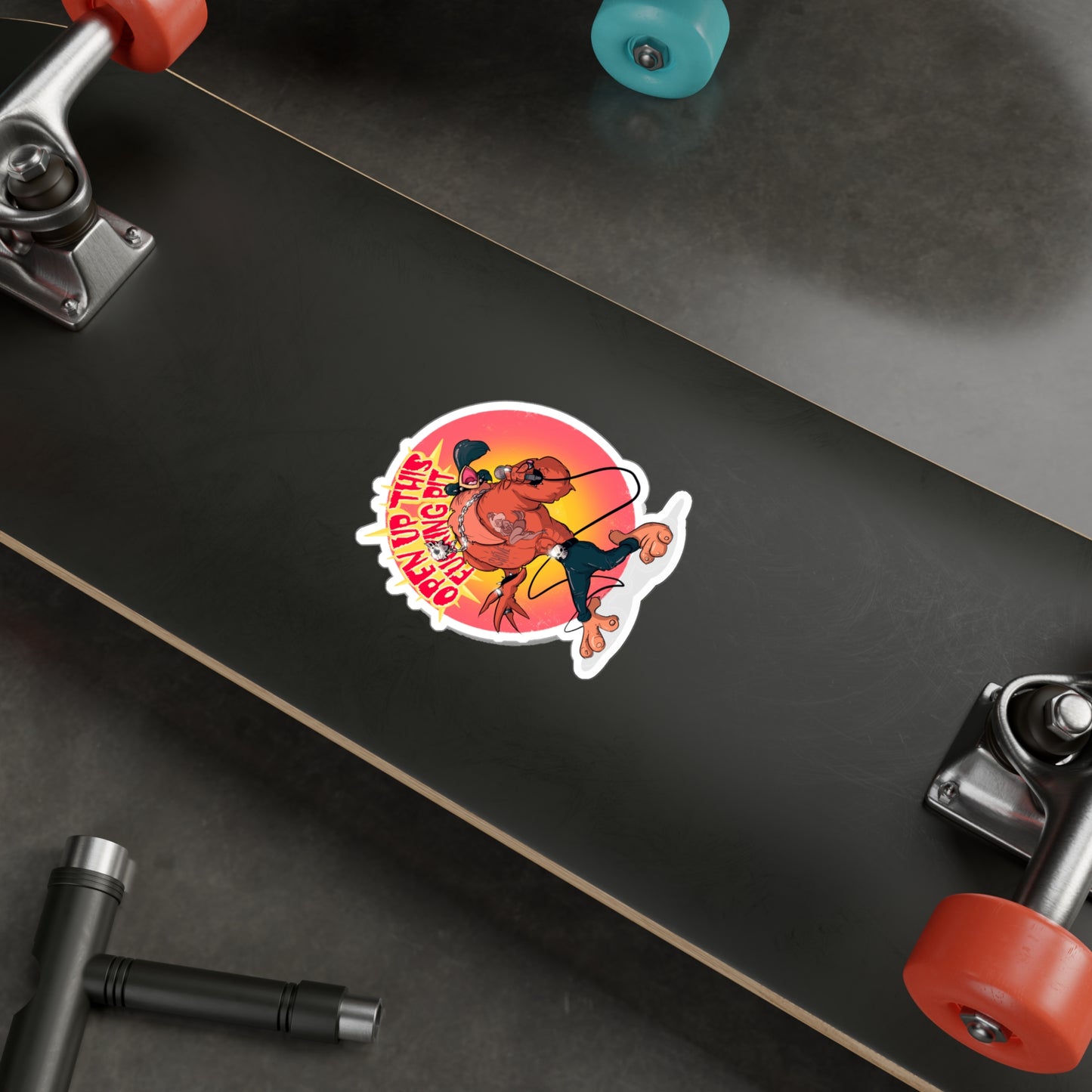 Metal Rooster Kiss-Cut Vinyl Decal