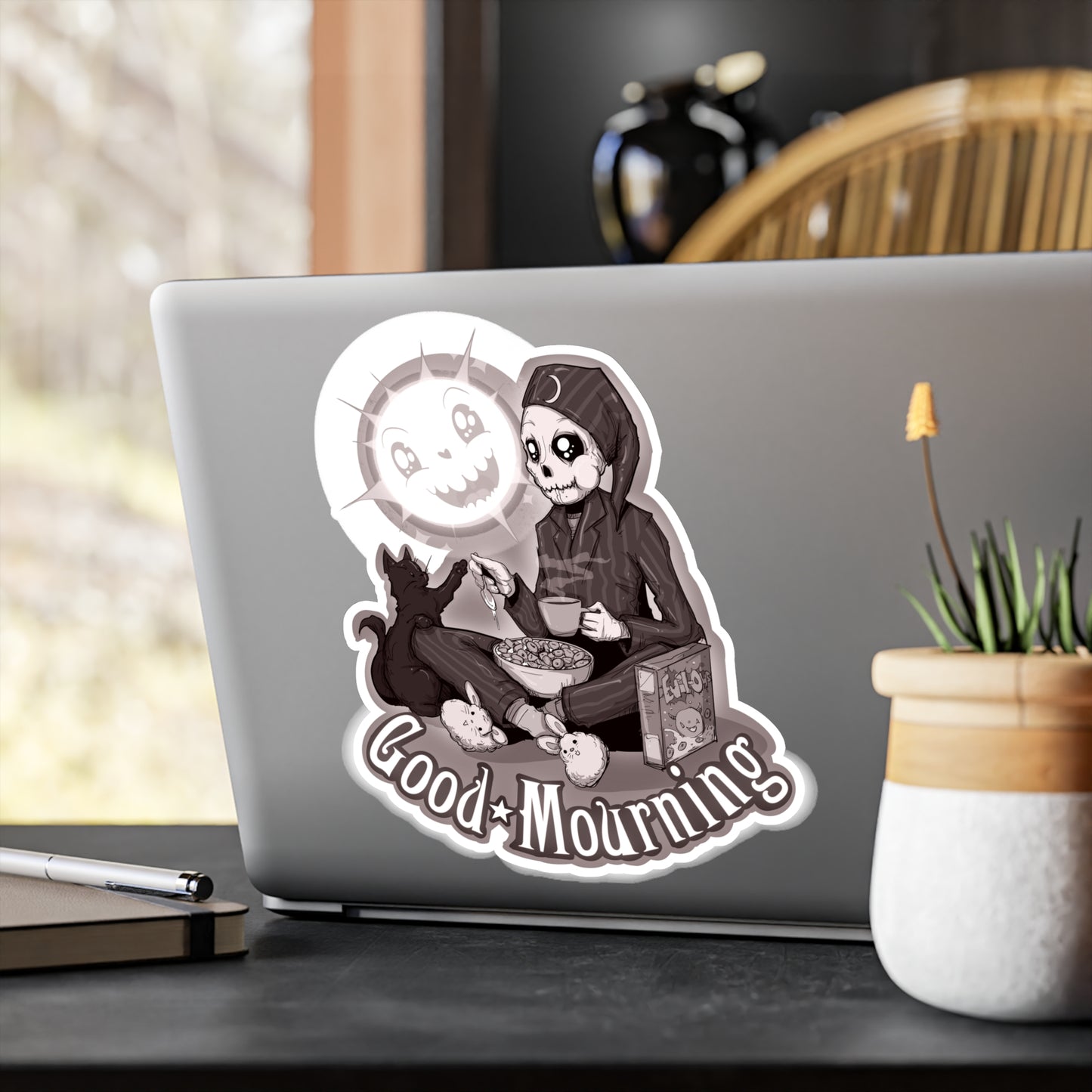 Good Mourning Kiss-Cut Vinyl Decal