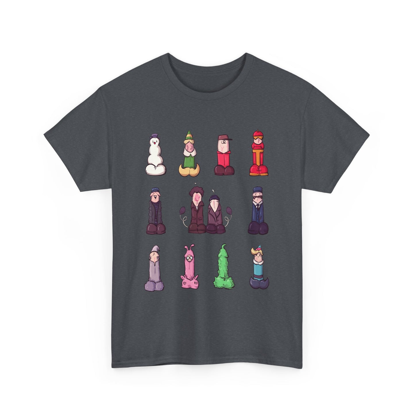 12 Dicks Of Christmas Unisex Heavy Cotton Tee