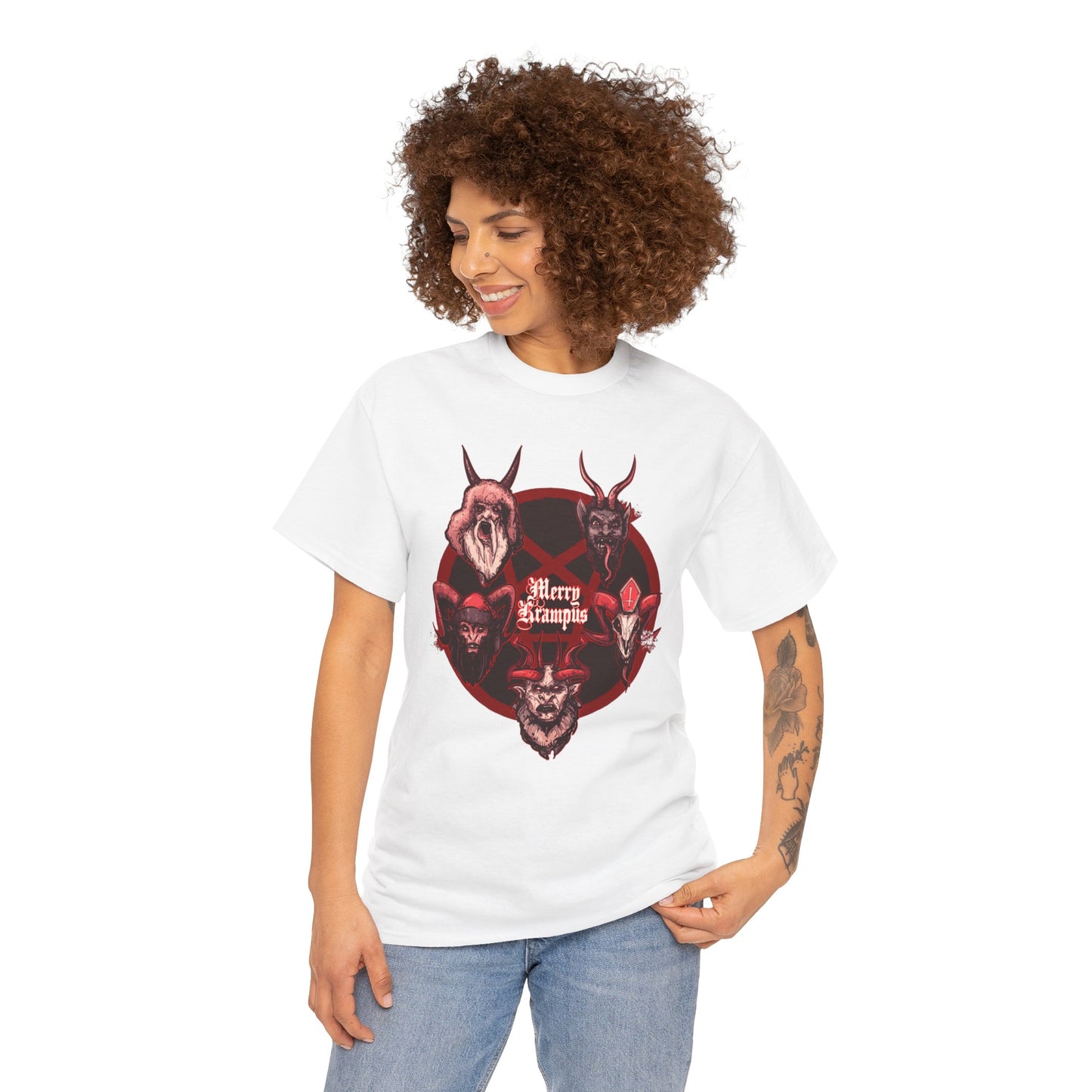 The Many Faces Of Krampus Unisex Heavy Cotton Tee