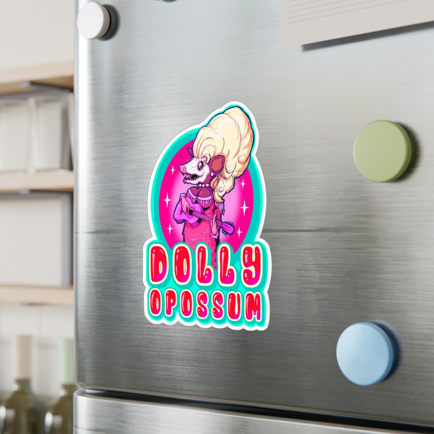Dolly Opossum Kiss-Cut Vinyl Decal