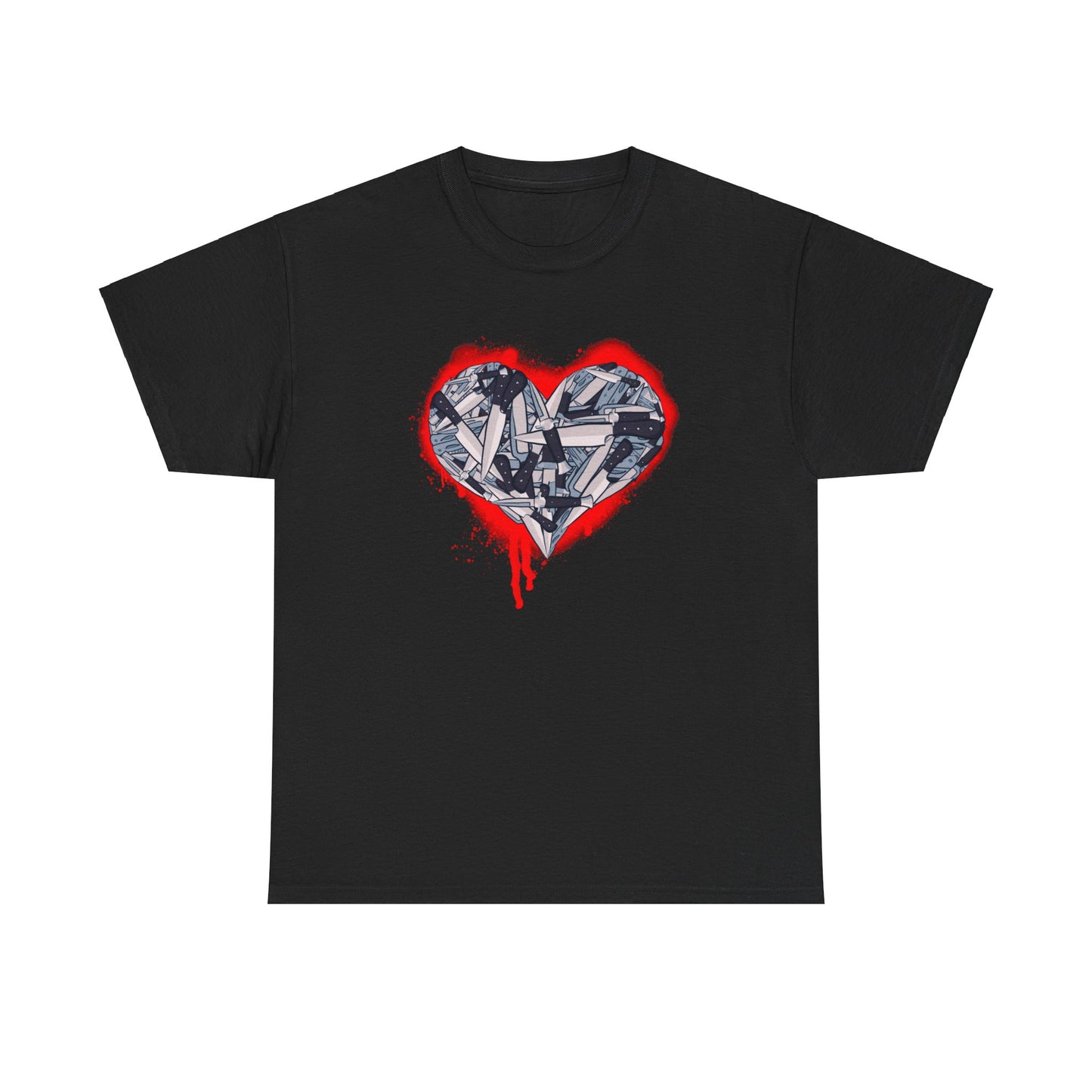 Knife Heart Unisex Heavy Cotton Tee